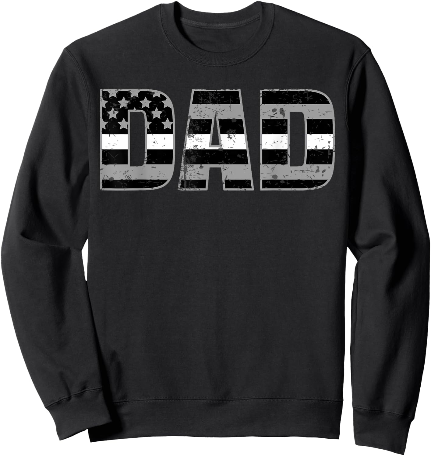 Ems Officer Dad Shirt Thin Line In White Daddy Father Shirt Sweatshirt - Sweatshirt | Black