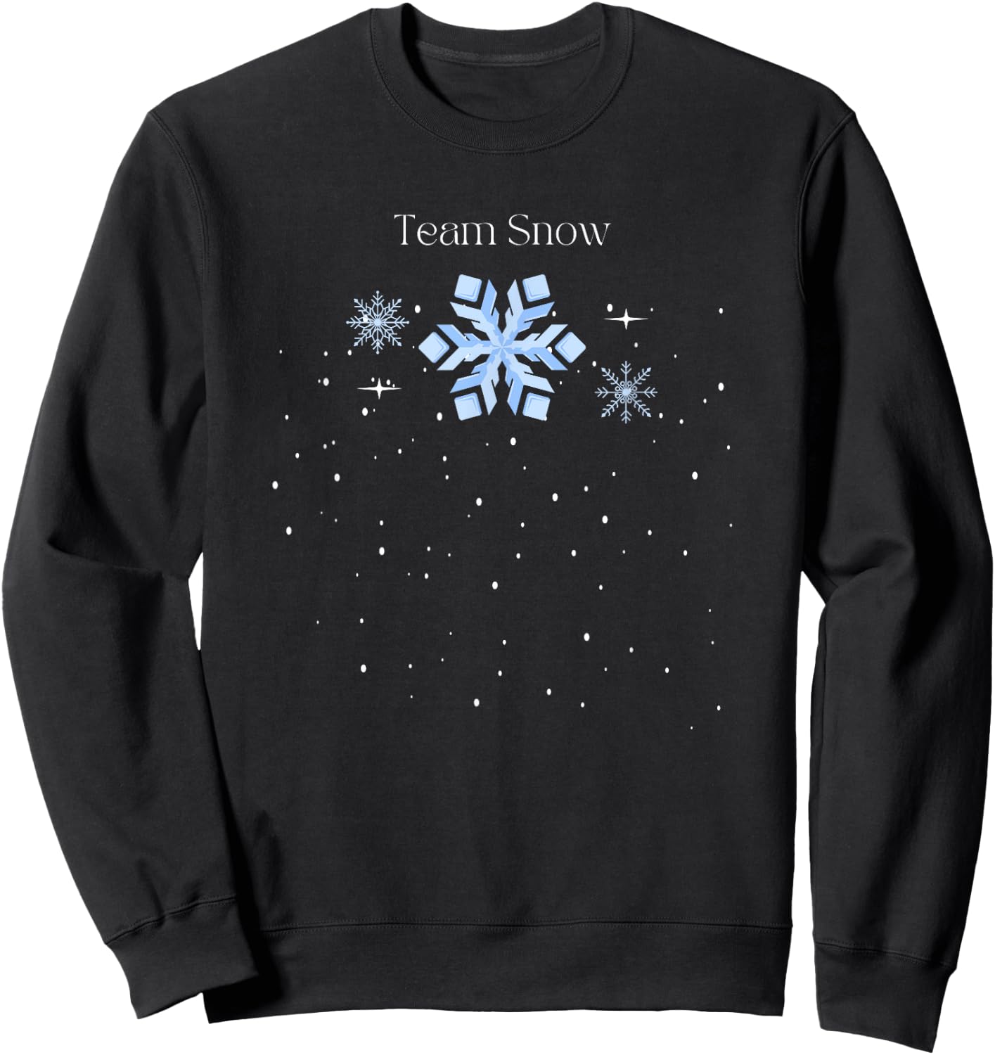 Team Snow Queen Nutcracker Ballet Christmas Snowflake Dancer Sweatshirt - Sweatshirt | Black