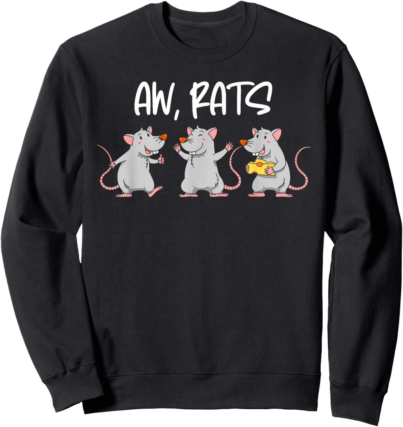 Animal Funny Aw Rats Kids Sweatshirt - Sweatshirt | Black