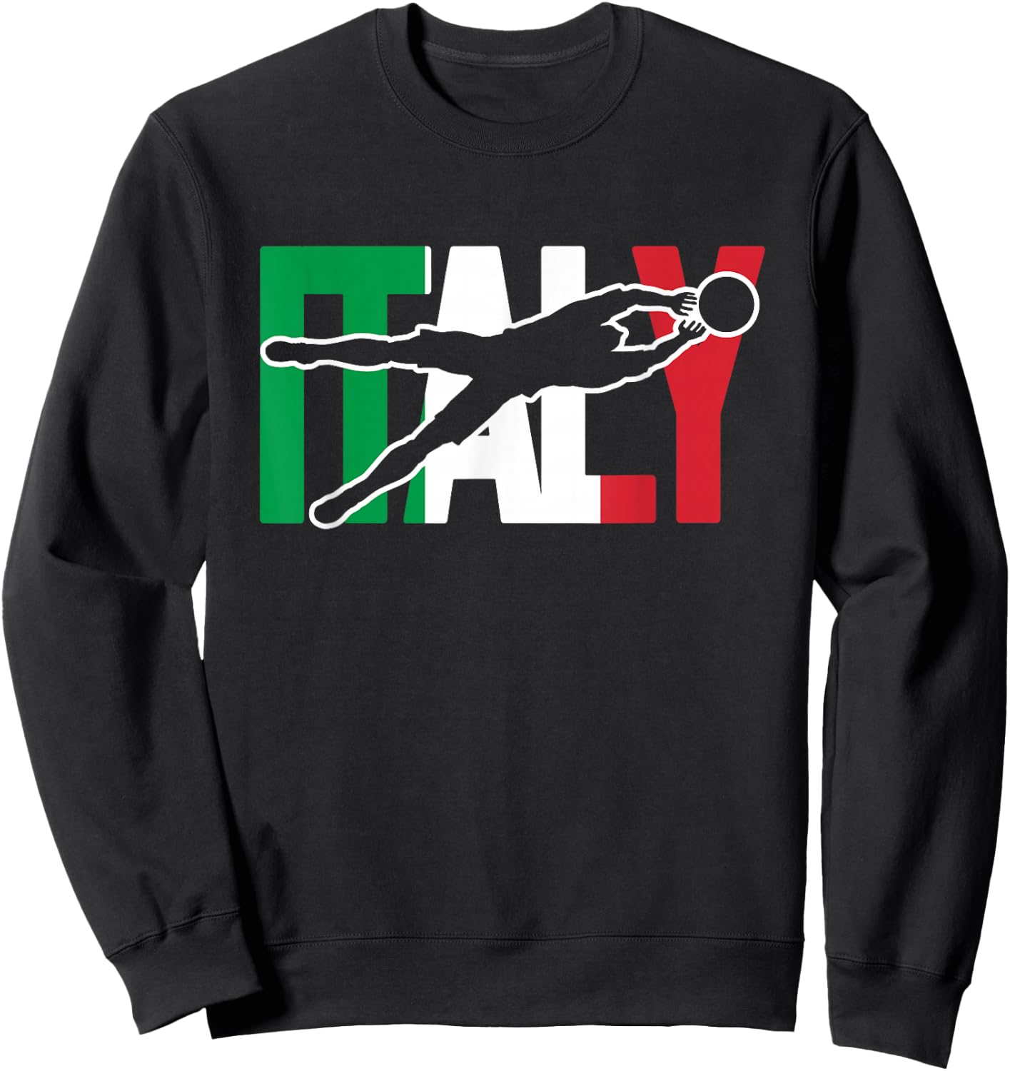Italy Soccer Jersey Italia Azzurri Gifts for Italian Soccer Sweatshirt - Sweatshirt | Black