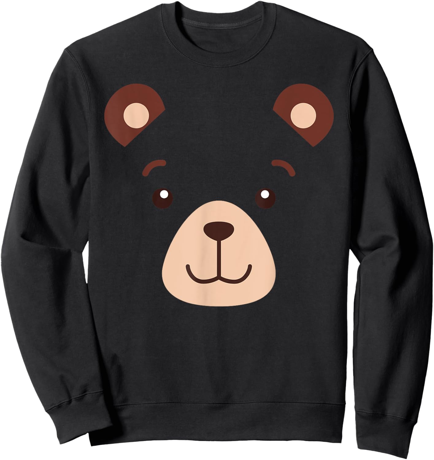 Bear Face Halloween Costume Kids Boy Girl Adult Gift Sweatshirt - Sweatshirt | Black