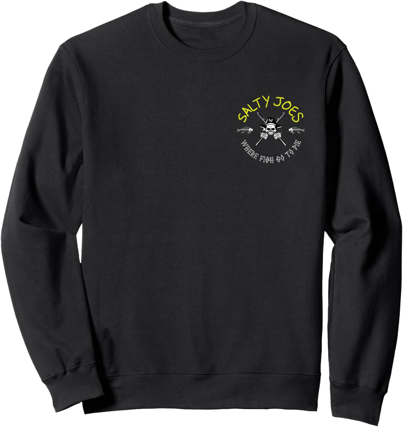 Salty Joe's Poles and Skulls Logo Graphic Sweatshirt - Sweatshirt | Black