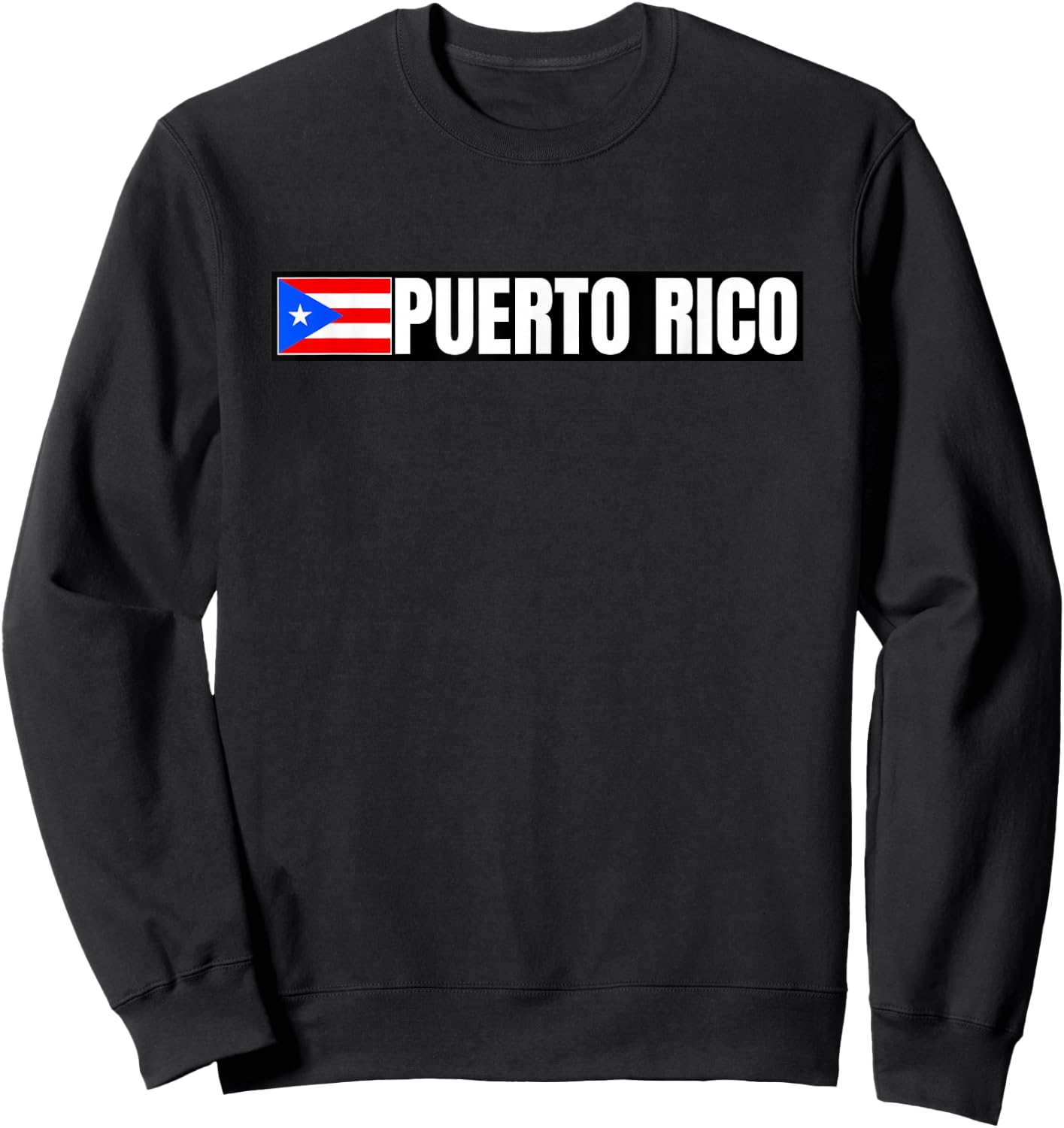 Puerto Rico Flag Sweatshirt - Sweatshirt | Black