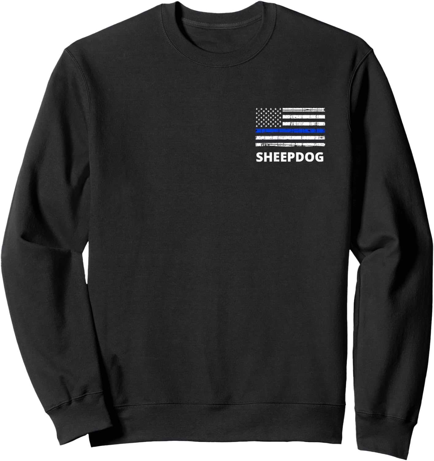 Sheepdog SWAT Thin Blue Line Police Tactical Shooting Range Men Women Sweatshirt - Sweatshirt | Black