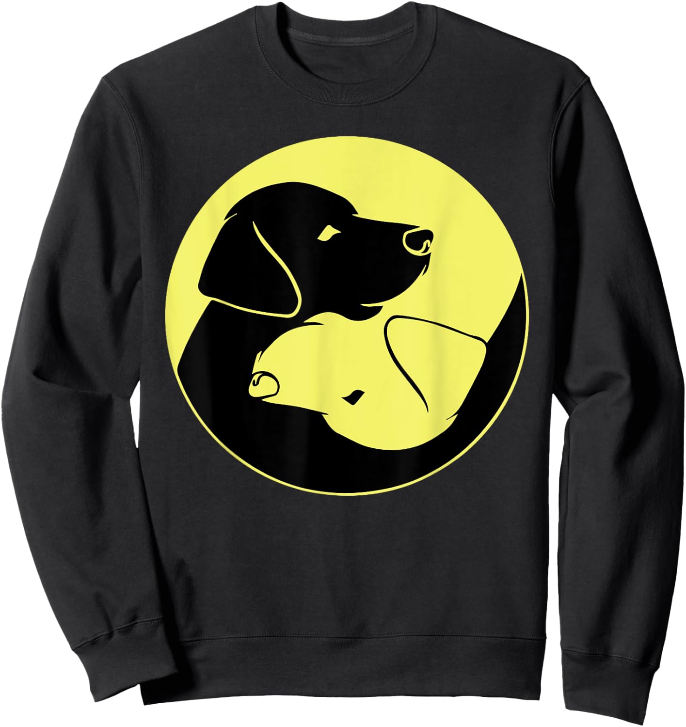 Funny Labrador Gift Women Cool Yellow And Black Lab Sweatshirt - Sweatshirt | Black