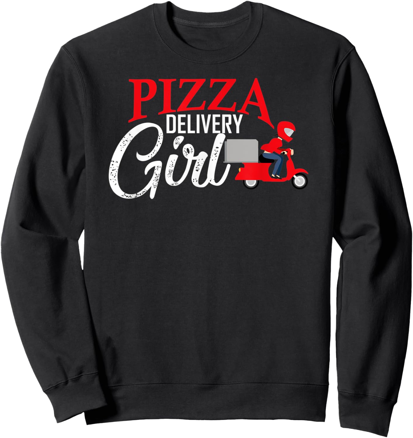 Pizza delivery girl matching pizza costume girls Sweatshirt - Sweatshirt | Black