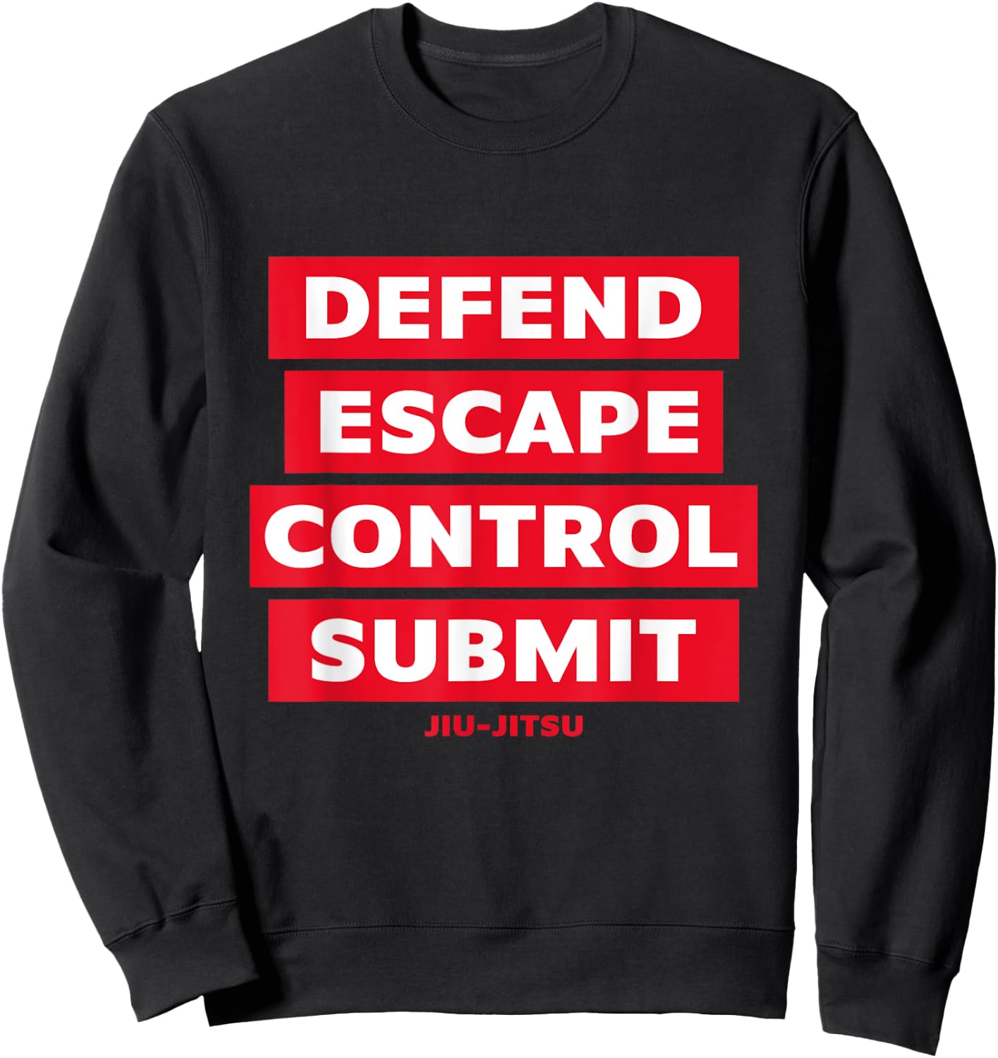 Defend Escape Control Submit DECS Jiu Jitsu MMA Sweatshirt - Sweatshirt | Black