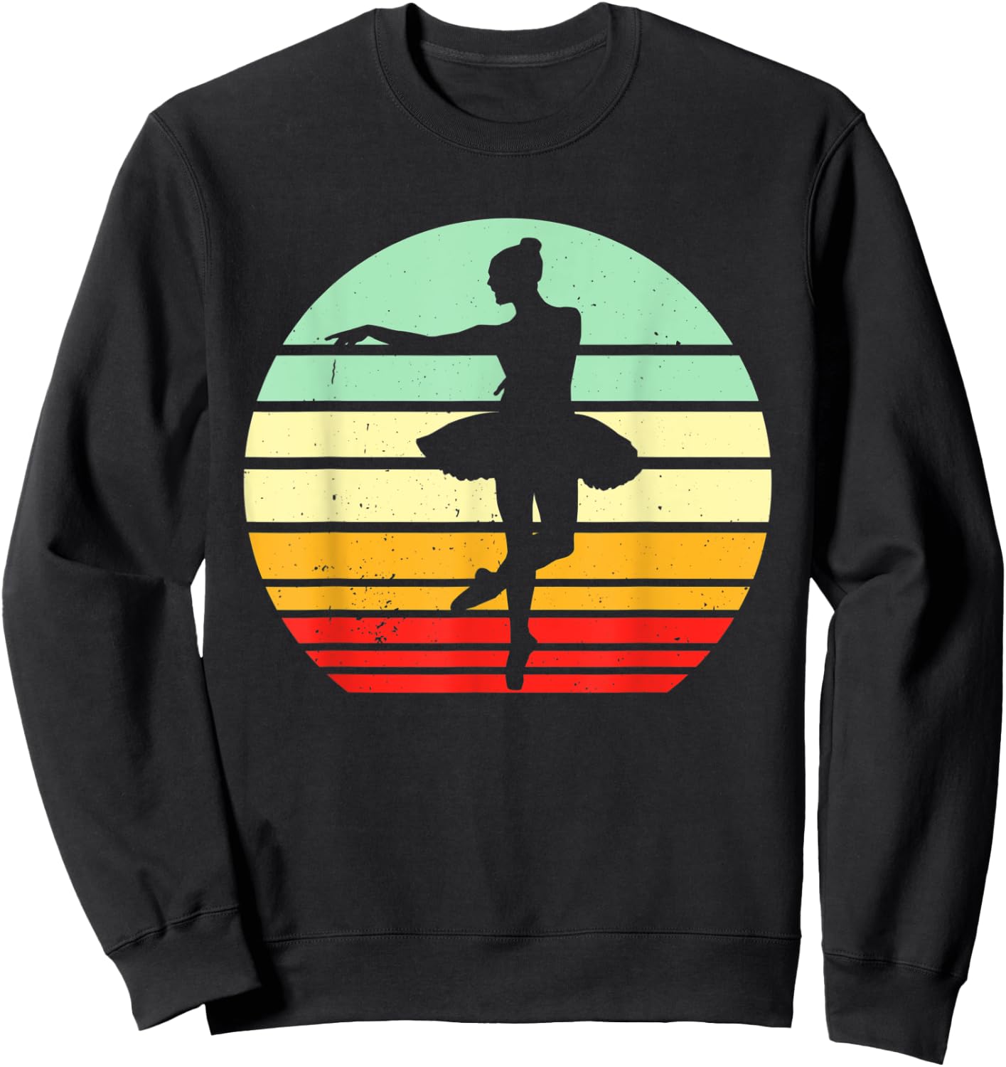 Vintage Ballet 80s Retro Ballerina Dancer Dance Pose Ballet Sweatshirt - Sweatshirt | Black