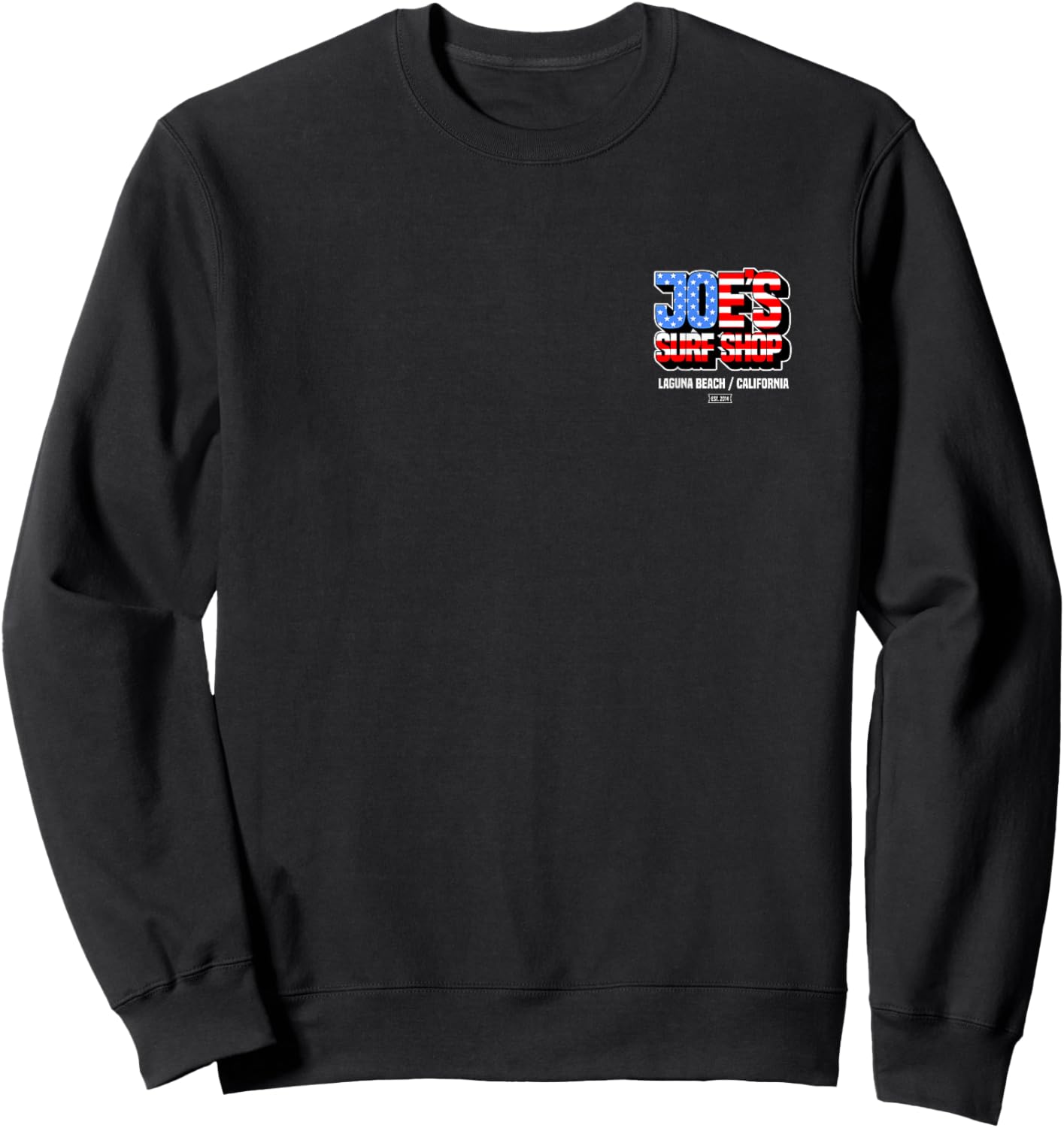 Joe's Surf Patriotic USA Flag Logo Graphic Sweatshirt - Sweatshirt | Black