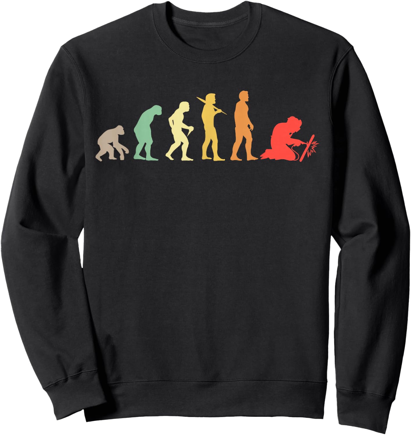 Welder Evolution Craftsman Welding Profession Welders Gift Sweatshirt - Sweatshirt | Black