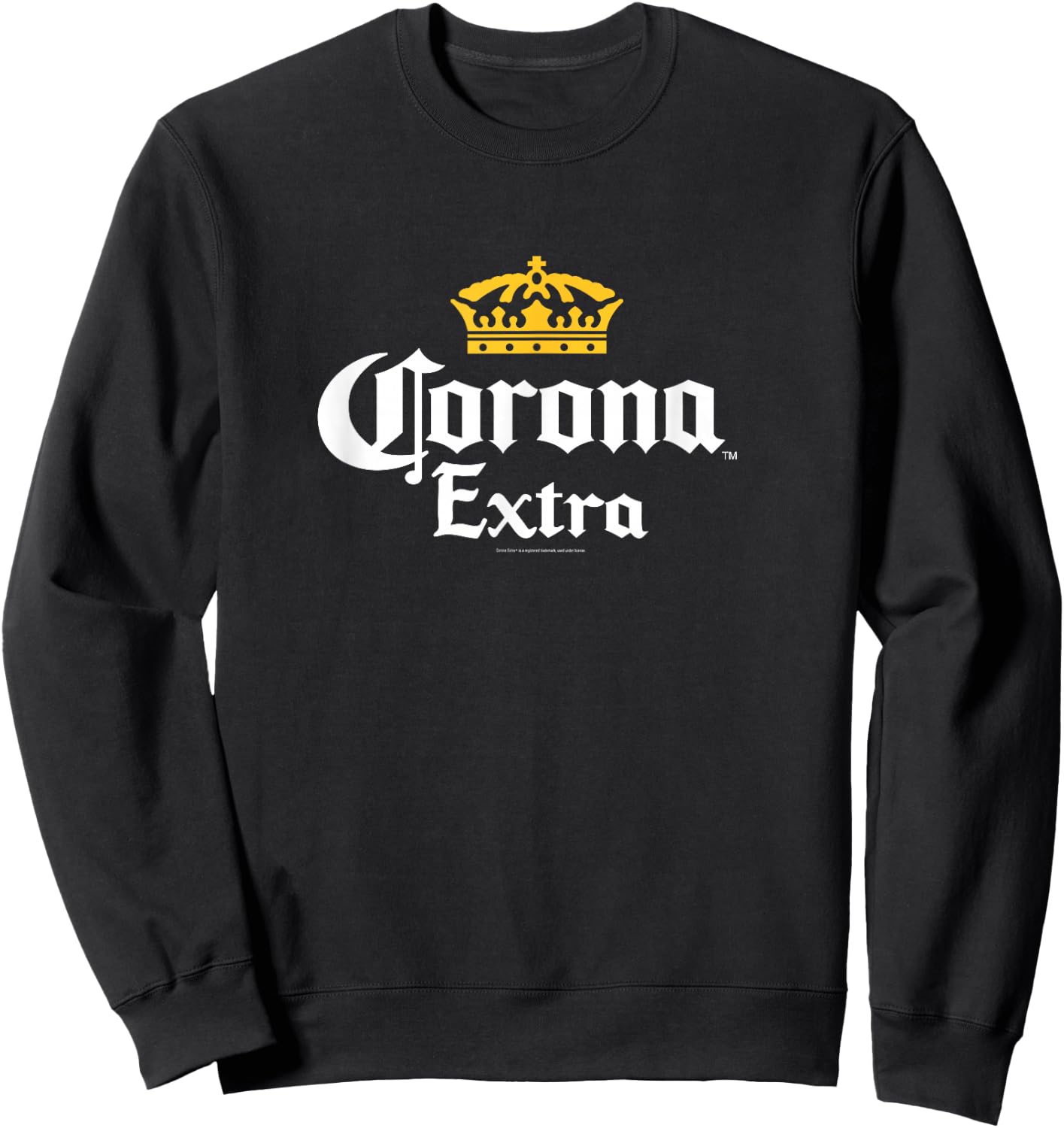 Officially Licensed Corona Extra Crown Logo Sweatshirt - Sweatshirt | Black