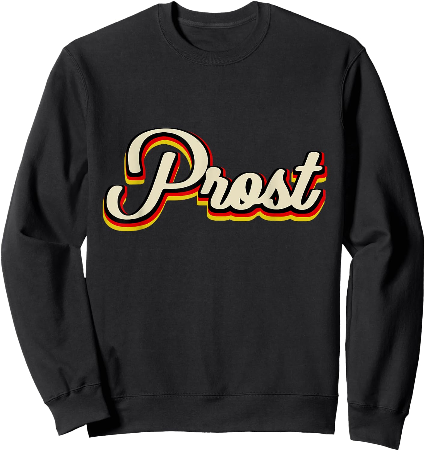 Oktoberfest Retro Prost Funny German Bottom Up Beer Drink Sweatshirt - Sweatshirt | Black