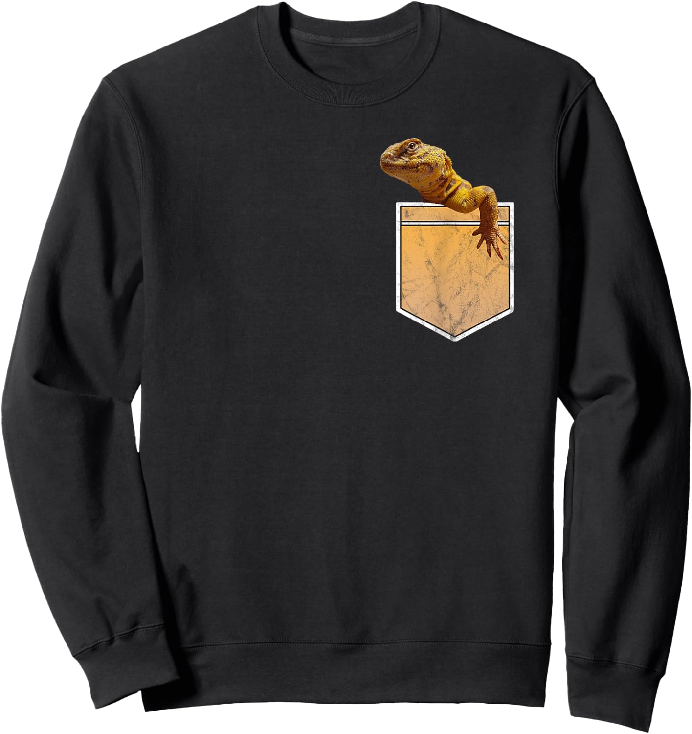 Funny Uromastyx Agame In Pocket Sweatshirt - Sweatshirt | Black
