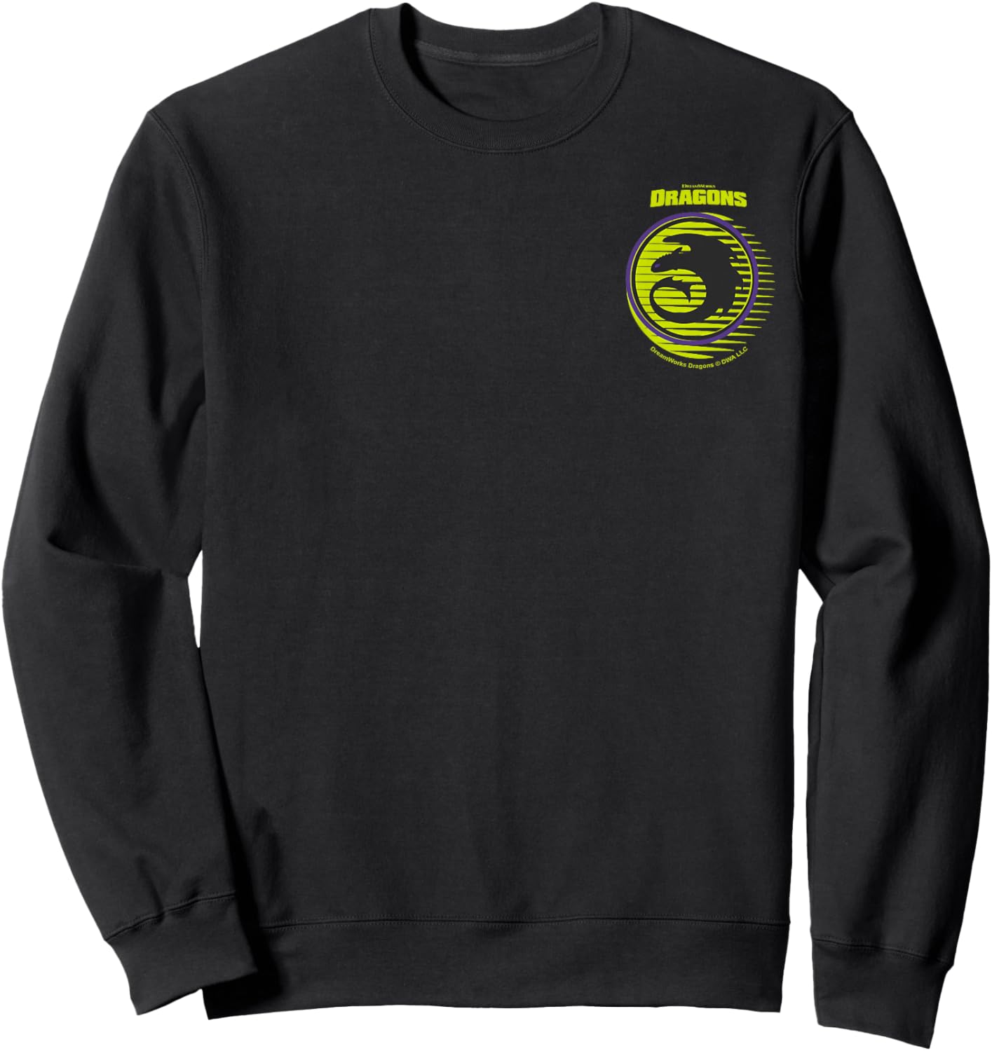 How to Train Your Dragon Night Fury Silhouette Pocket Logo Sweatshirt - Sweatshirt | Black