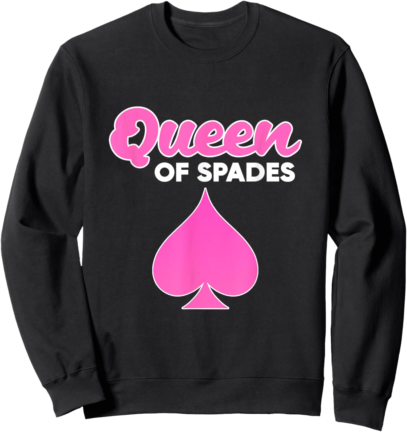 Spades Card Game Queen Spades Sweatshirt - Sweatshirt | Black