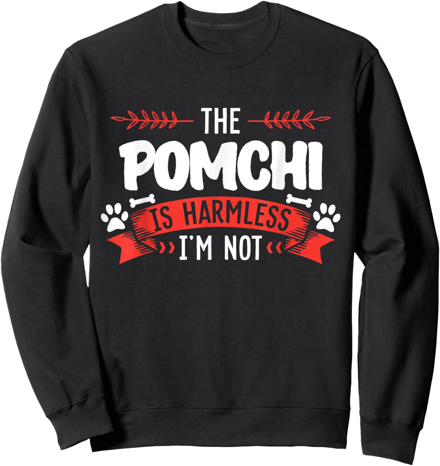 Pomchi Shirt Men Women Dog Mom Dog Lover Sweatshirt - Sweatshirt | Black