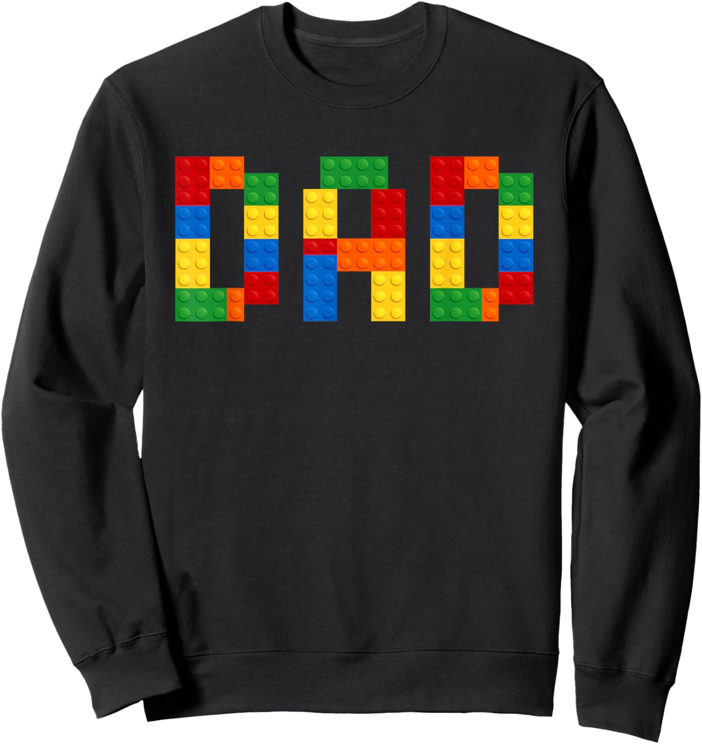 Dad Of The Birthday Boy Building Blocks Bricks Builder Funny Sweatshirt - Sweatshirt | Black