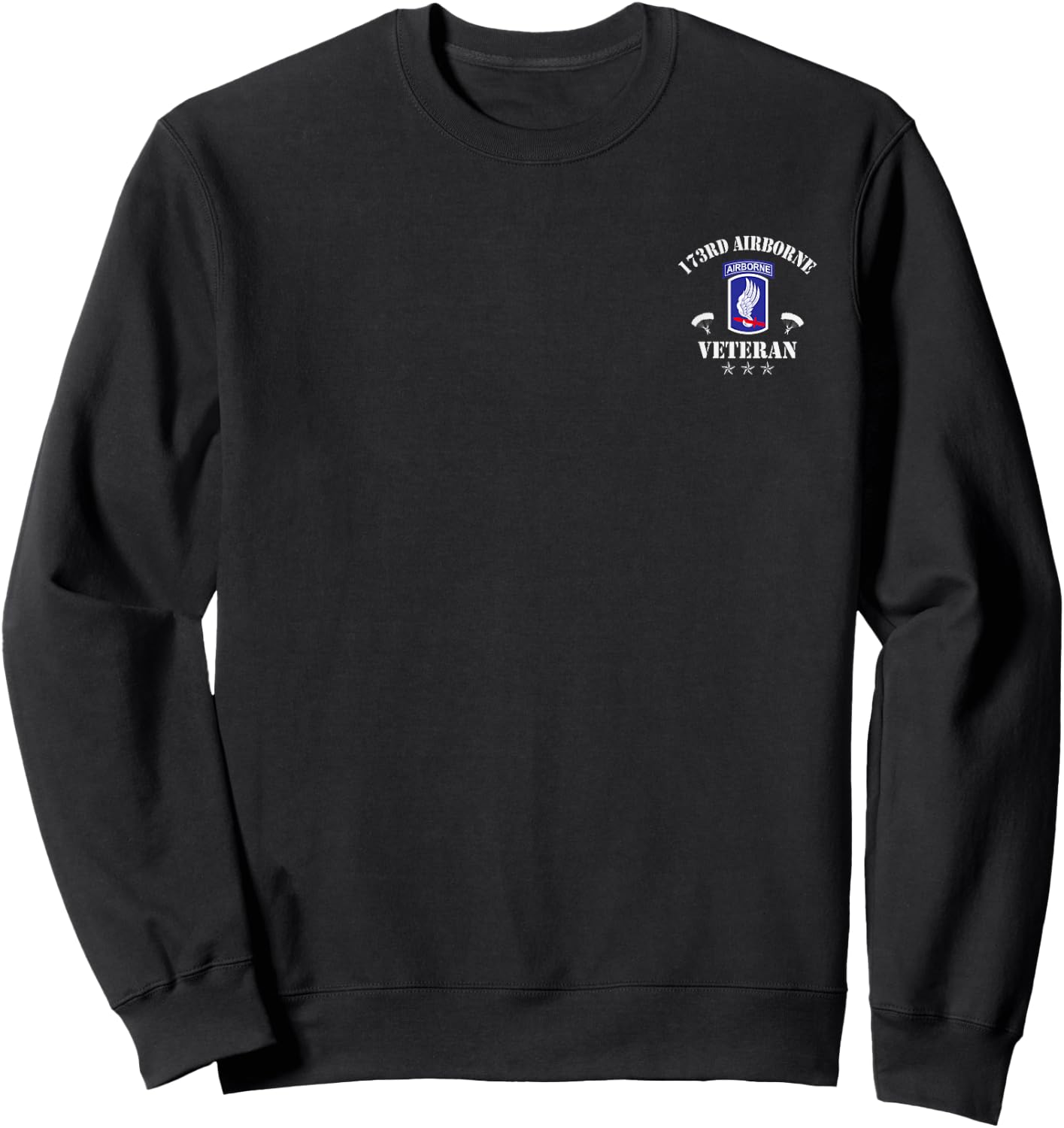 173rd Airborne Brigade Flag Veteran Airborne Paratrooper Sweatshirt - Sweatshirt | Black