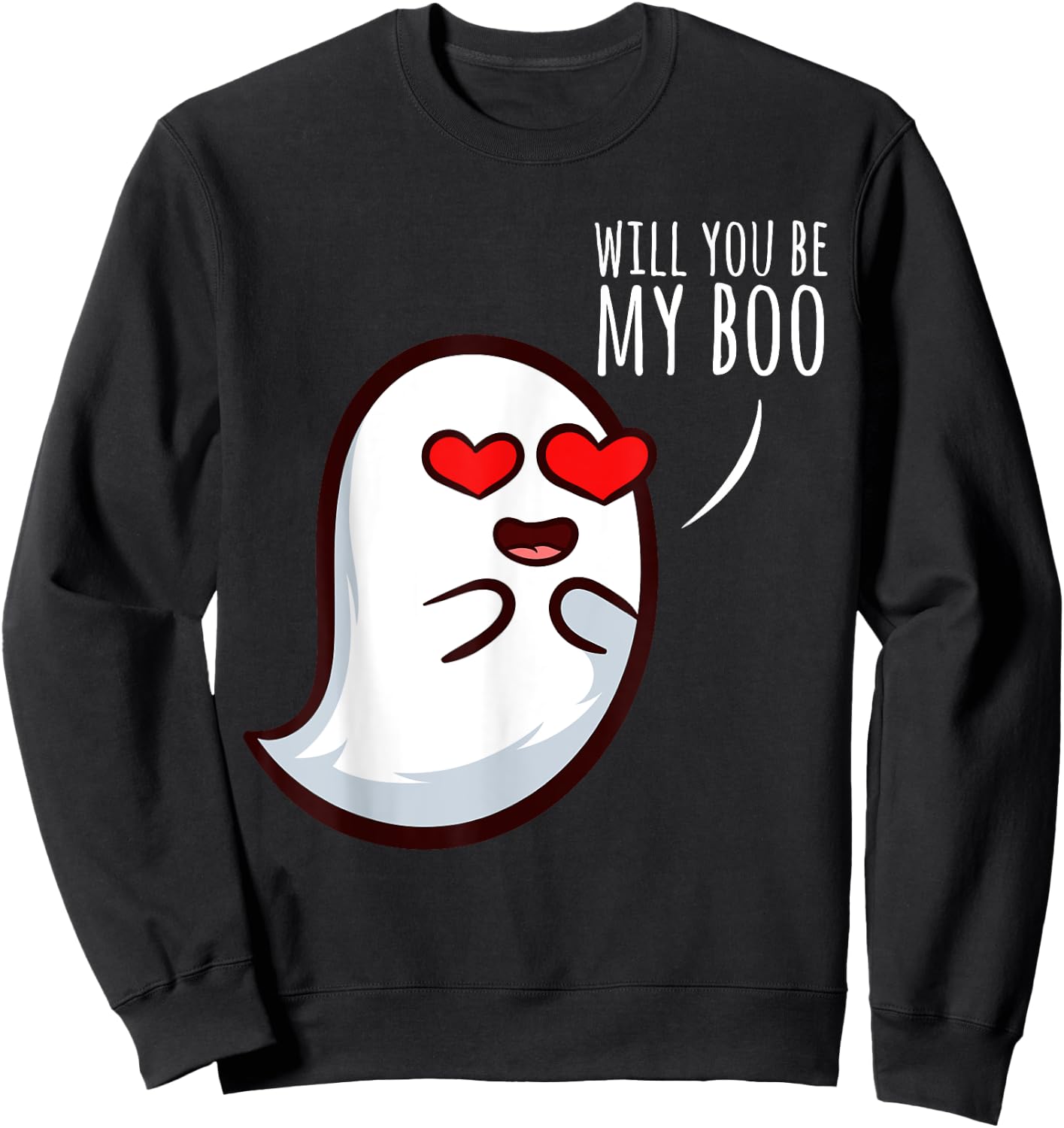 Will you be my boo Halloween Costume 2020 Ghost Witches Sweatshirt - Sweatshirt | Black