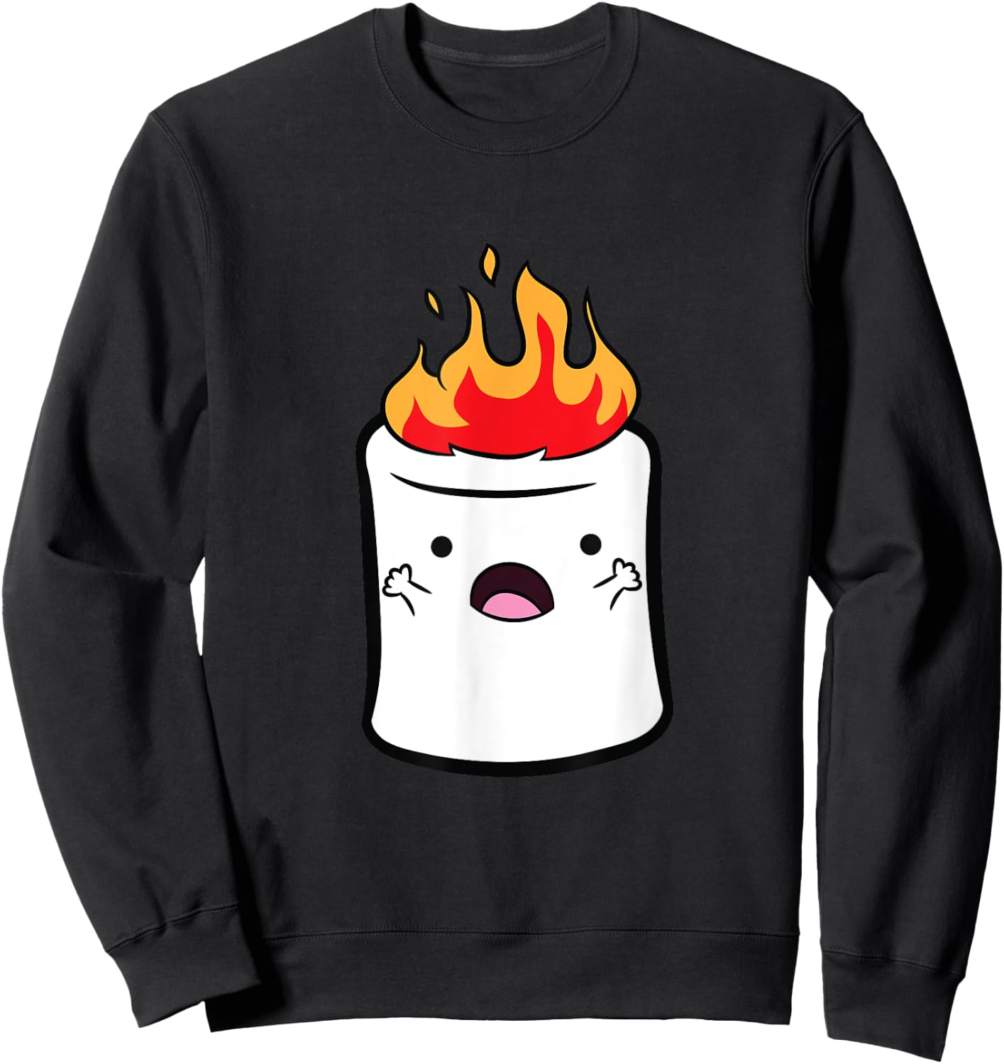Smores S'mores Camping Marshmallow Halloween Marshmallows Sweatshirt - Sweatshirt | Black