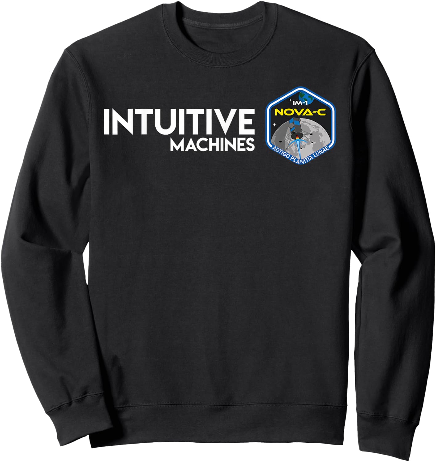IM-1 Mission "Glitch" Artwork Sweatshirt - Sweatshirt | Black