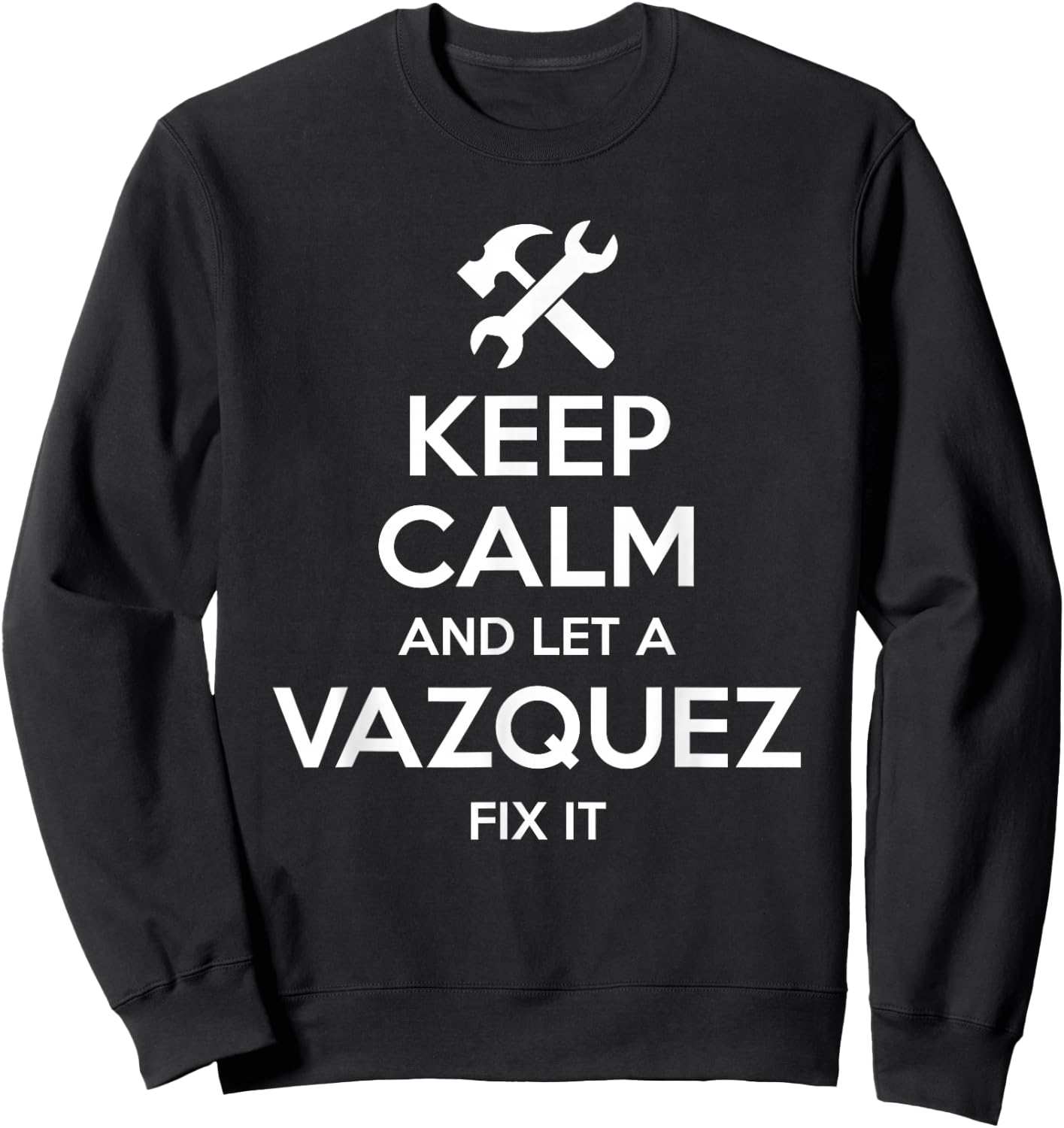 VAZQUEZ Funny Surname Birthday Family Tree Reunion Gift Sweatshirt - Sweatshirt | Black