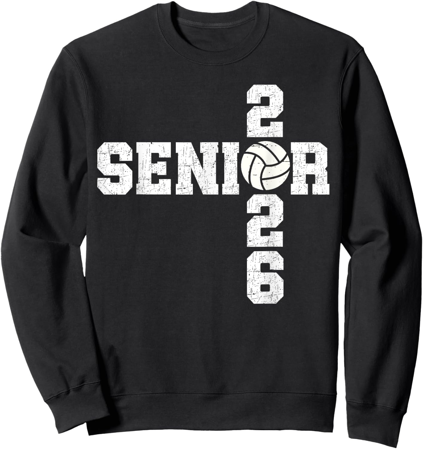 Senior Class of 2026 Volleyball Seniors Back to School 2026 Sweatshirt - Sweatshirt | Black