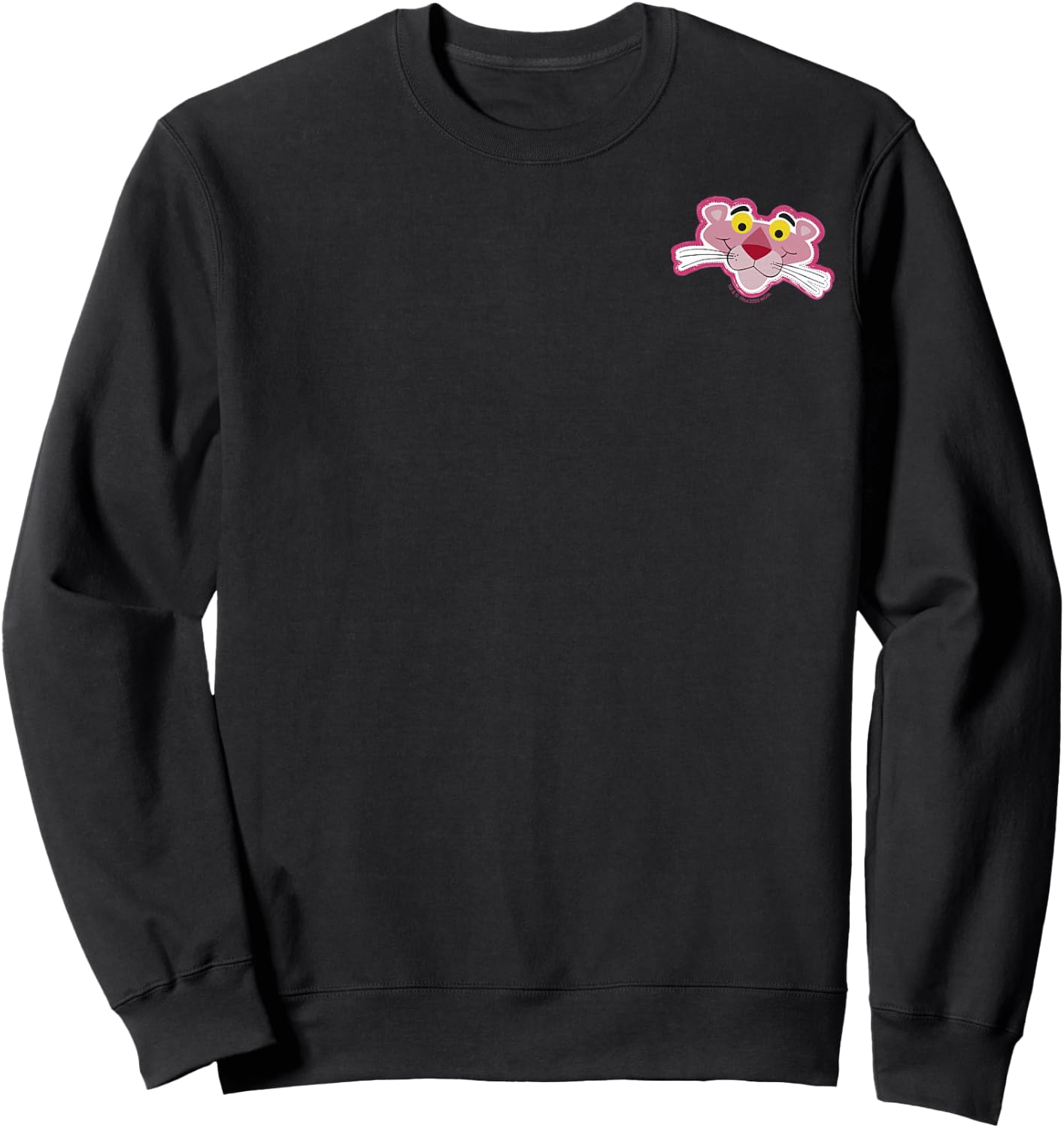The Pink Panther Left Chest Patch Sweatshirt - Sweatshirt | Black