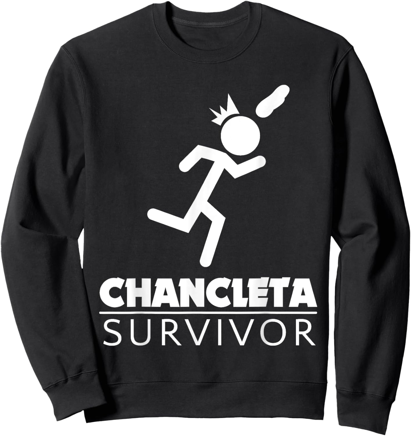Chancleta Survivor - Puerto Rican Culture - Gift Sweatshirt - Sweatshirt | Black