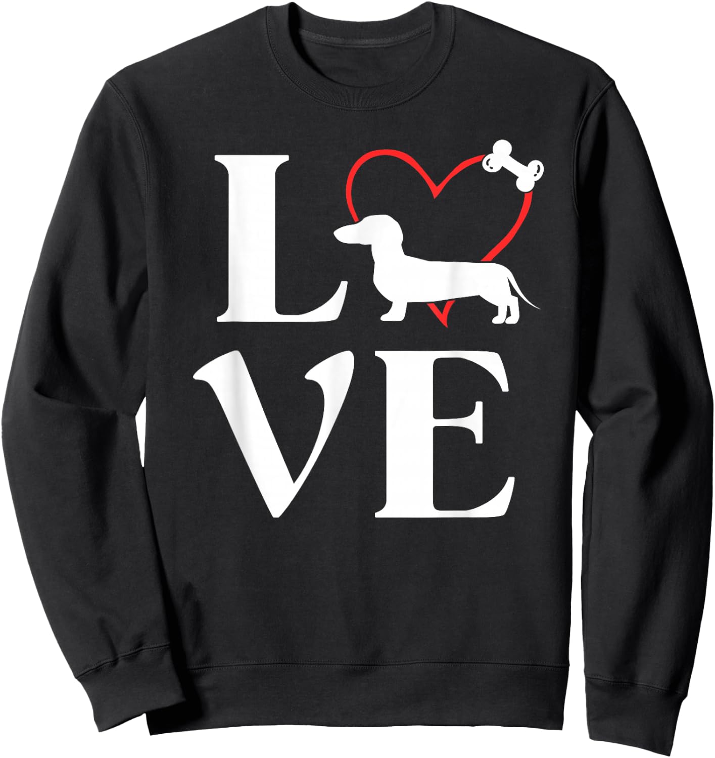 Dachshund Gifts Love Dogs Dog Mama Sweatshirt - Sweatshirt | Black