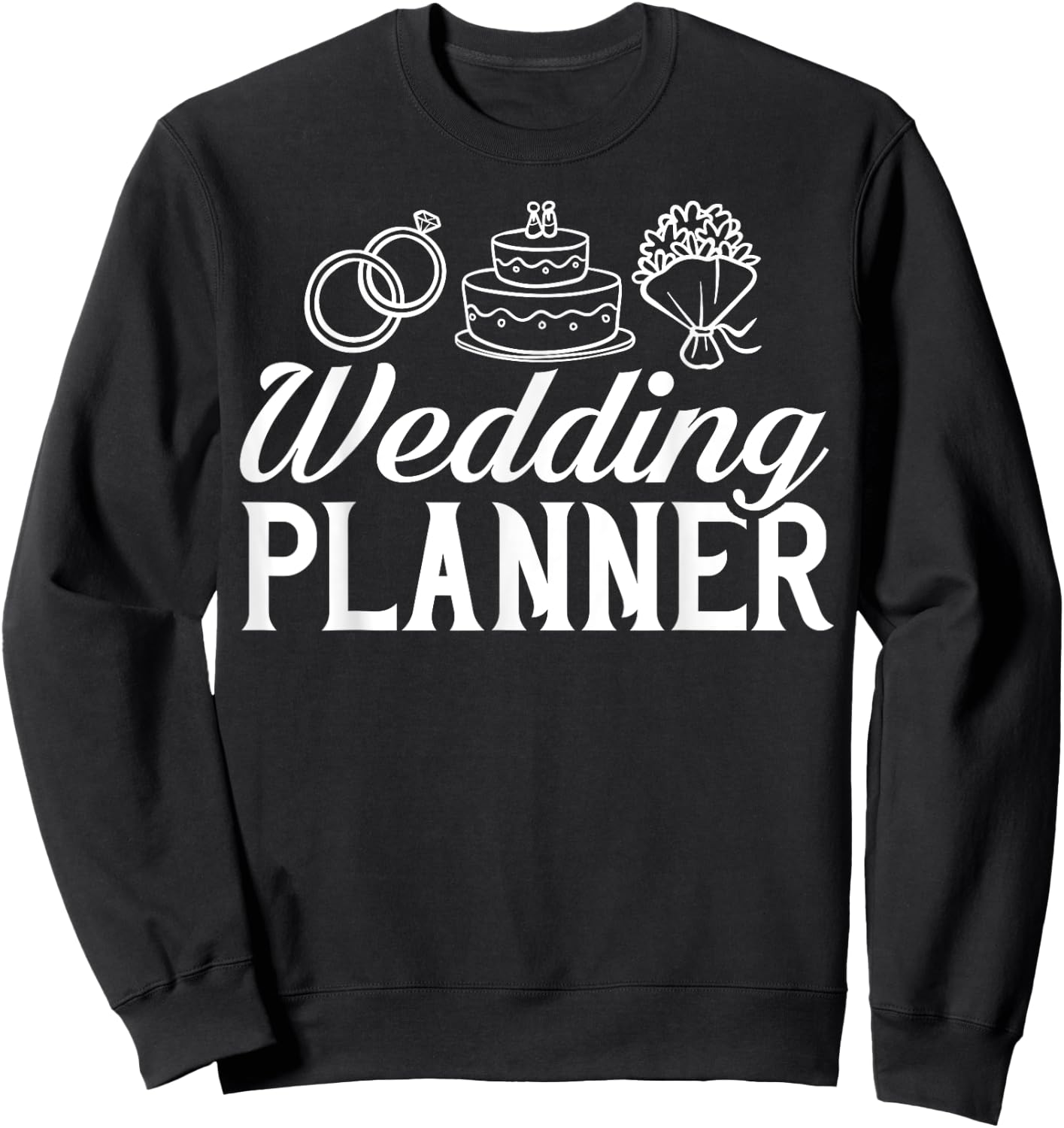 Wedding Planning Party Planner Coordinator Checklist Sweatshirt - Sweatshirt | Black