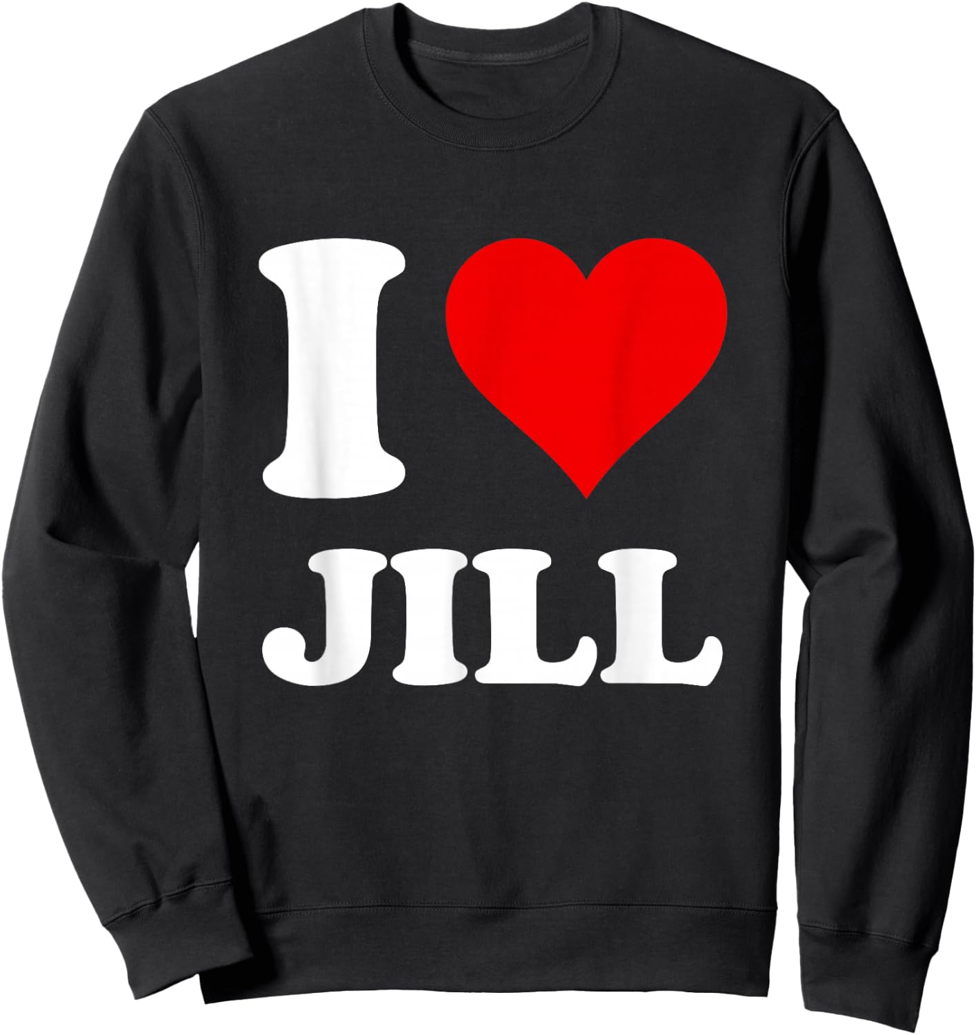 Red Heart I Love Jill Sweatshirt - Sweatshirt | Black