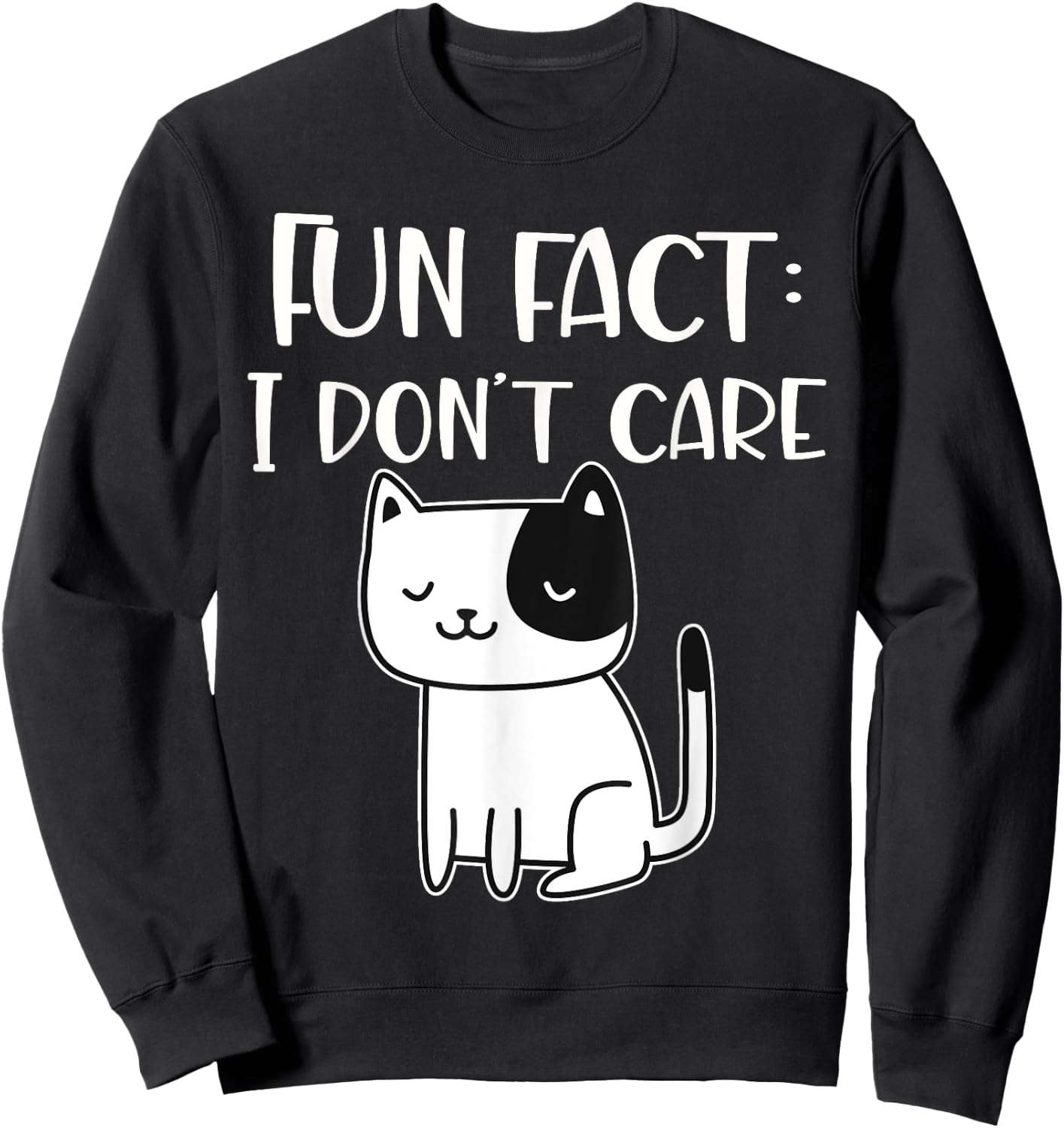 Fun fact I don't care Sweatshirt - Sweatshirt | Black