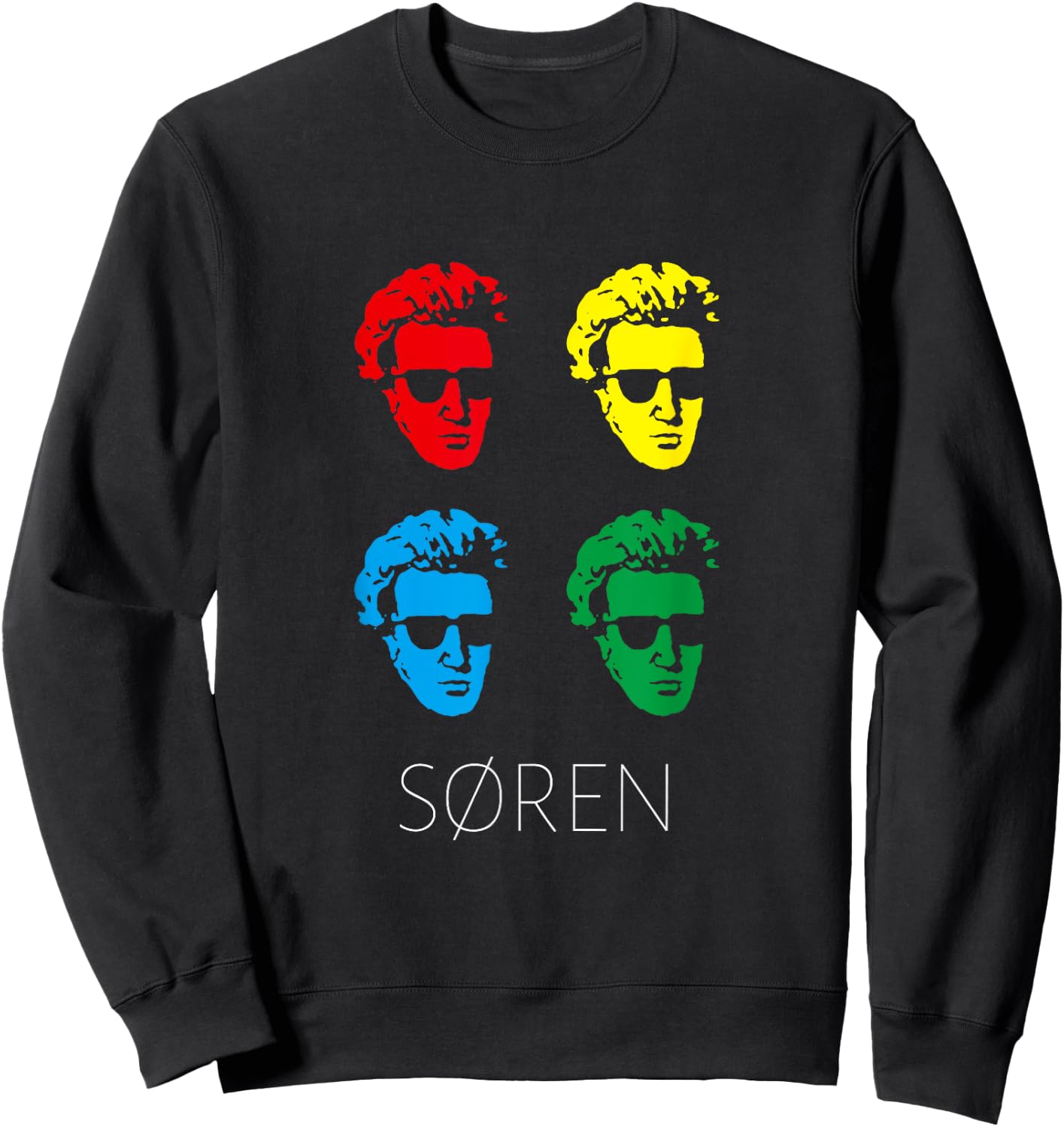 Soren Kierkegaard Pop Art Philosopher Sweatshirt - Sweatshirt | Black