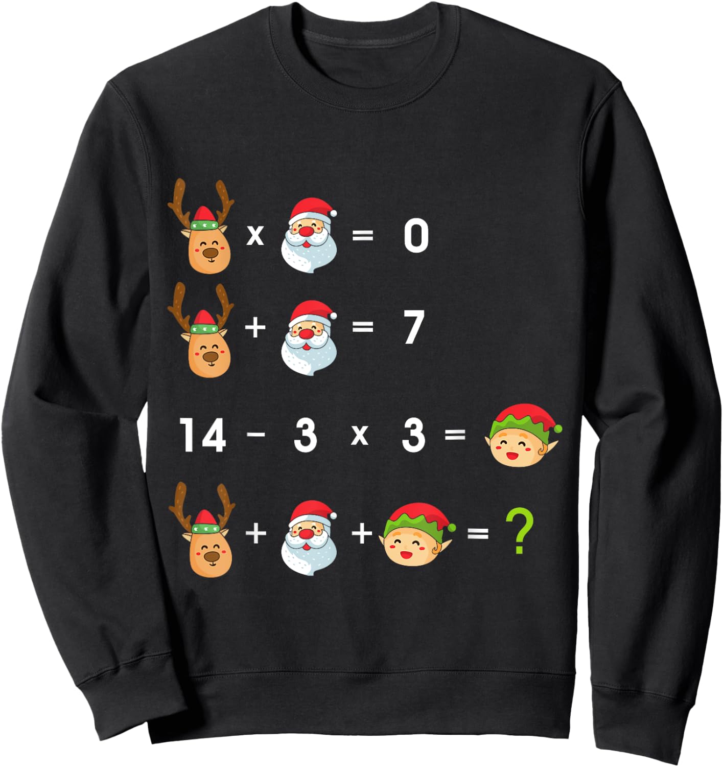 Order of Operations Quiz Funny Math Teacher Christmas Gift Sweatshirt - Sweatshirt | Black