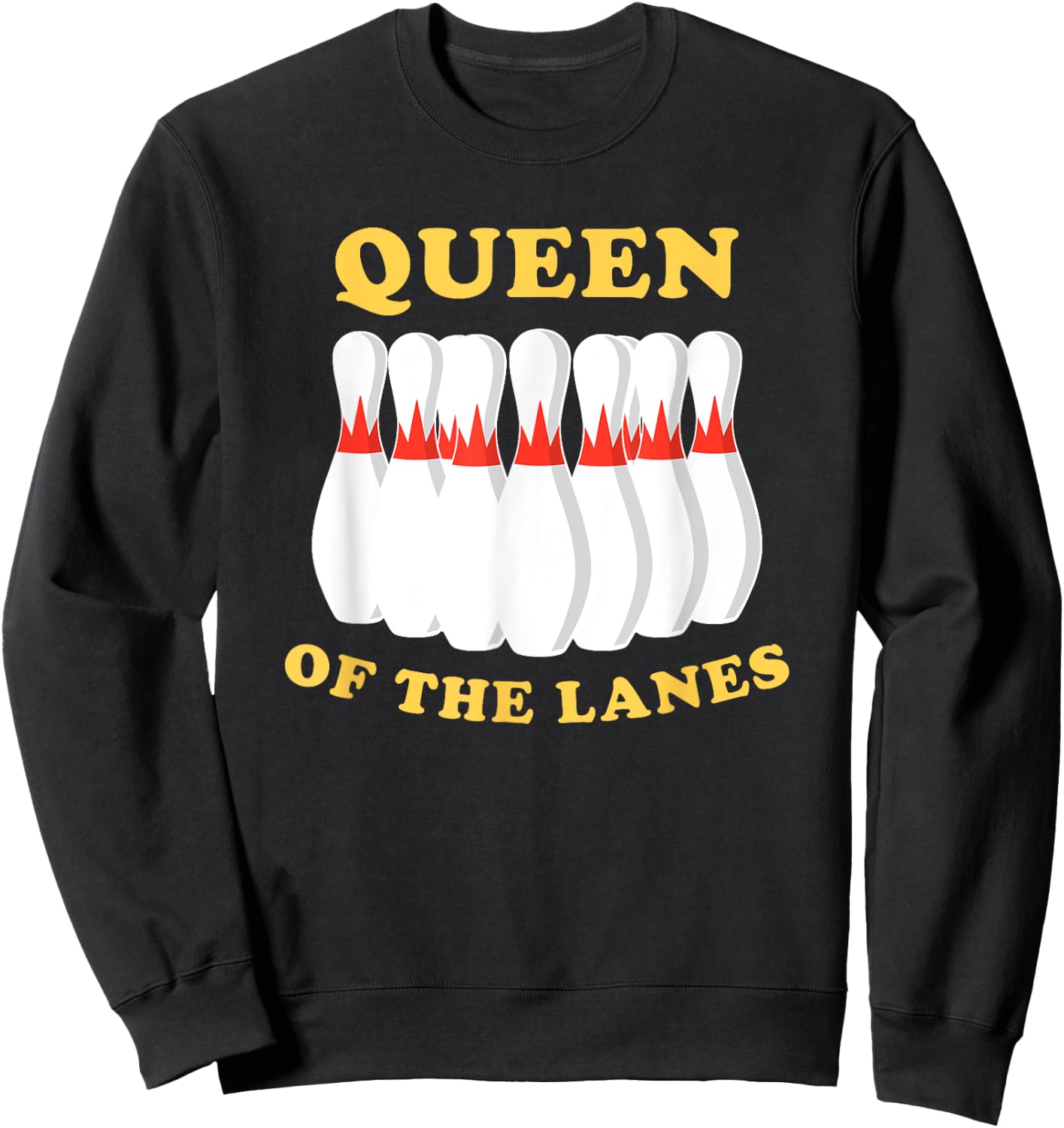 Bowling Queen Of The Lanes Girls or Sweatshirt - Sweatshirt | Black