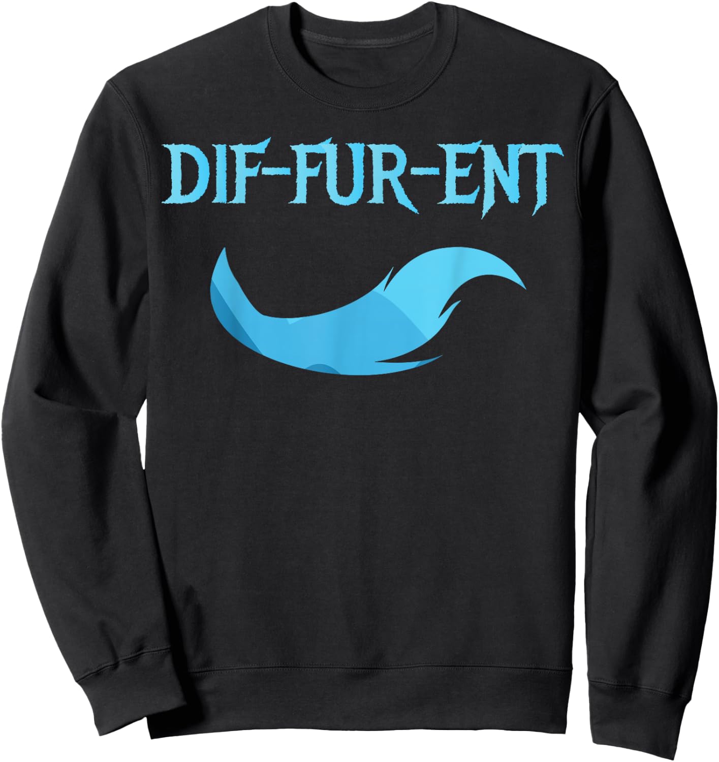 Diffurent Furry Fandom Furries Fan Designs Men Women Kids Sweatshirt - Sweatshirt | Black