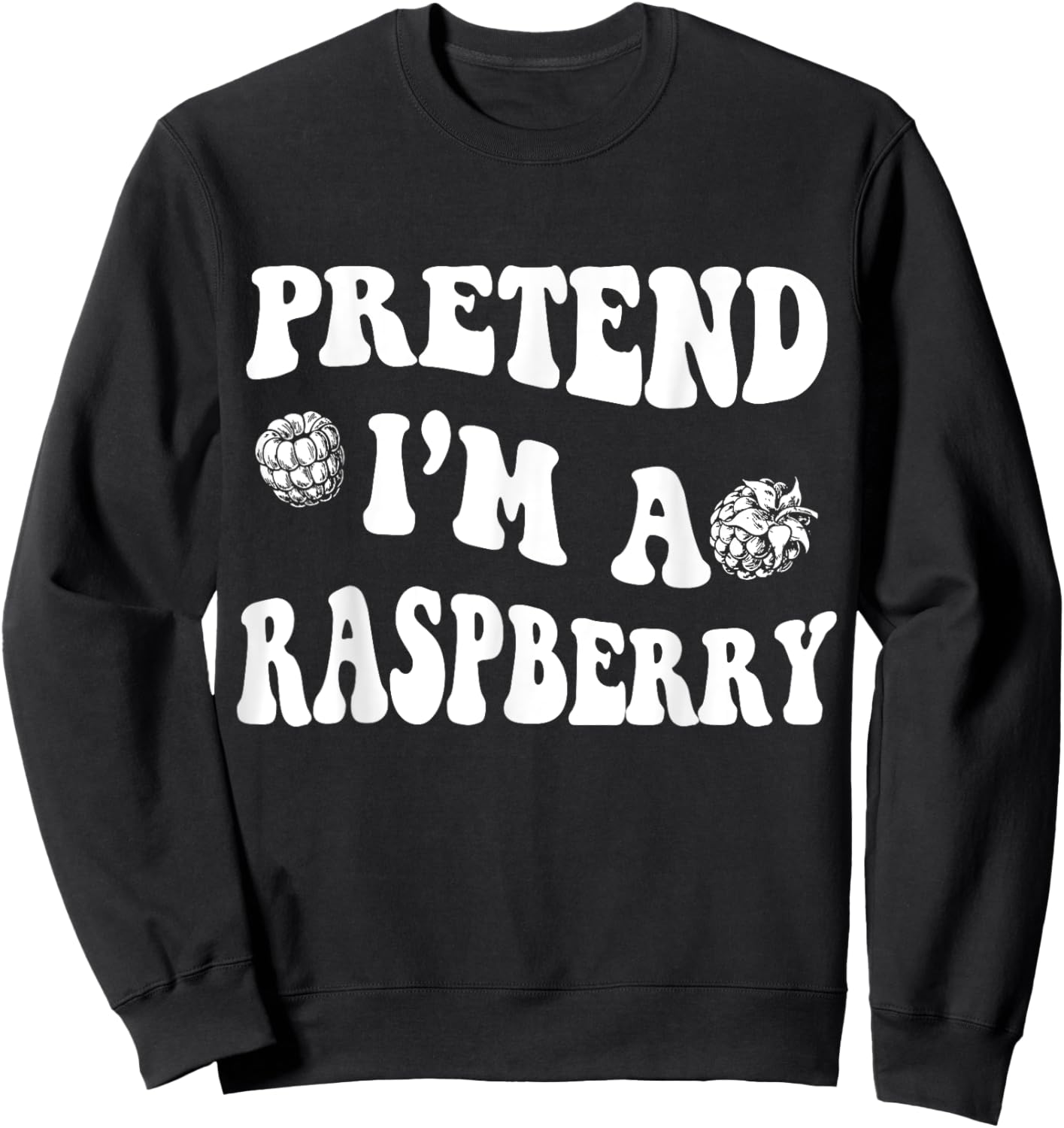Raspberry Halloween Costume Pretend I'm a Raspberry Men Boys Sweatshirt - Sweatshirt | Black