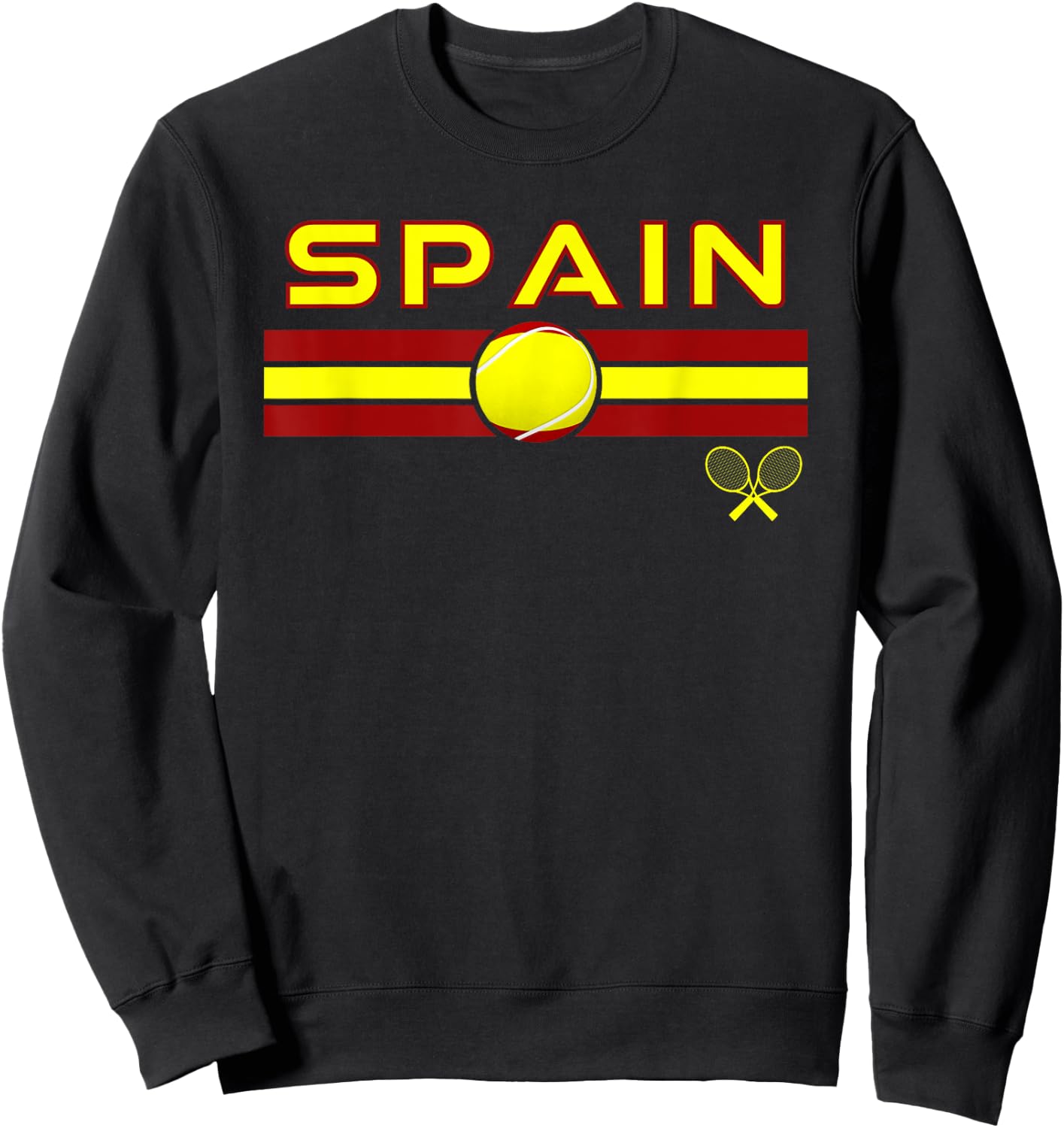 Spain Tennis Player Spainiard Sports Spain National Flag Sweatshirt - Sweatshirt | Black