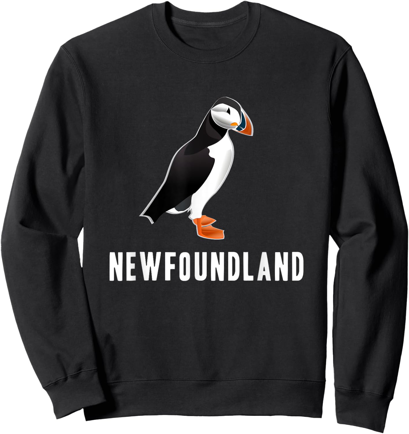 Puffin Newfoundland Canada Souvenir Gift Sweatshirt - Sweatshirt | Black