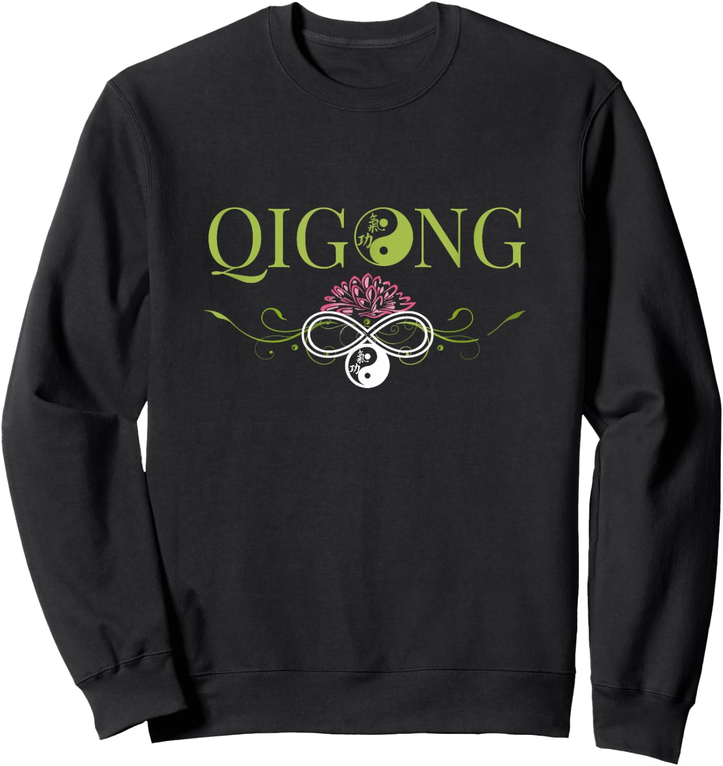 Qi Gong clothing for Tai Chi exercises with Chigong and Yoga Sweatshirt - Sweatshirt | Black