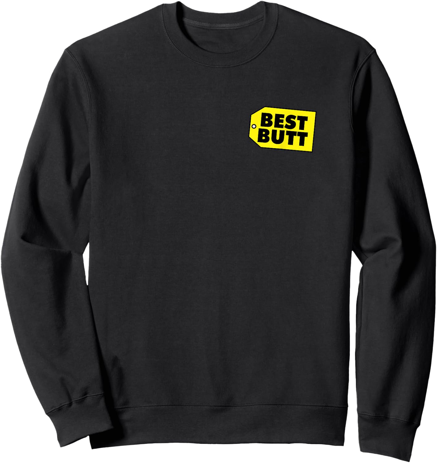 BEST BUTT Funny Retro Company Logo Sweatshirt - Sweatshirt | Black