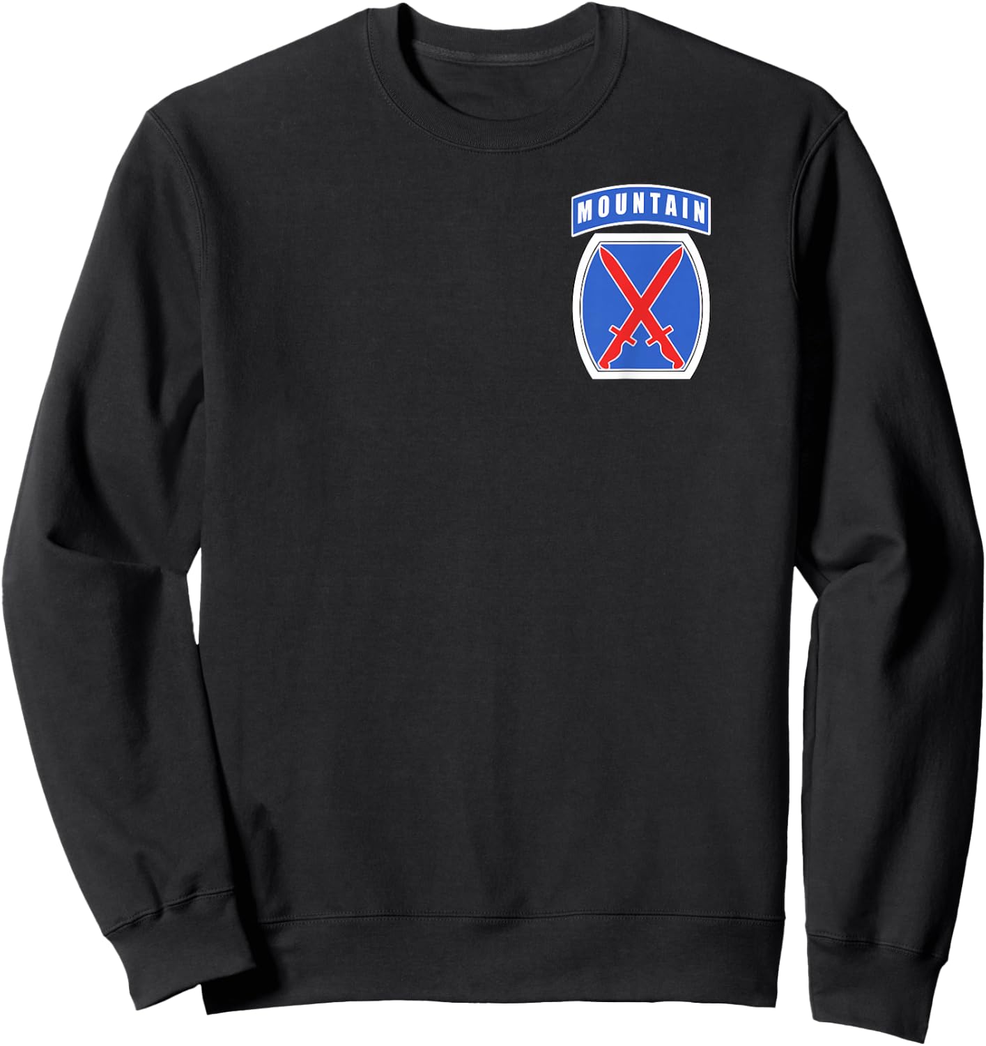 10th Mountain MTN Division Patch Sweatshirt - Sweatshirt | Black