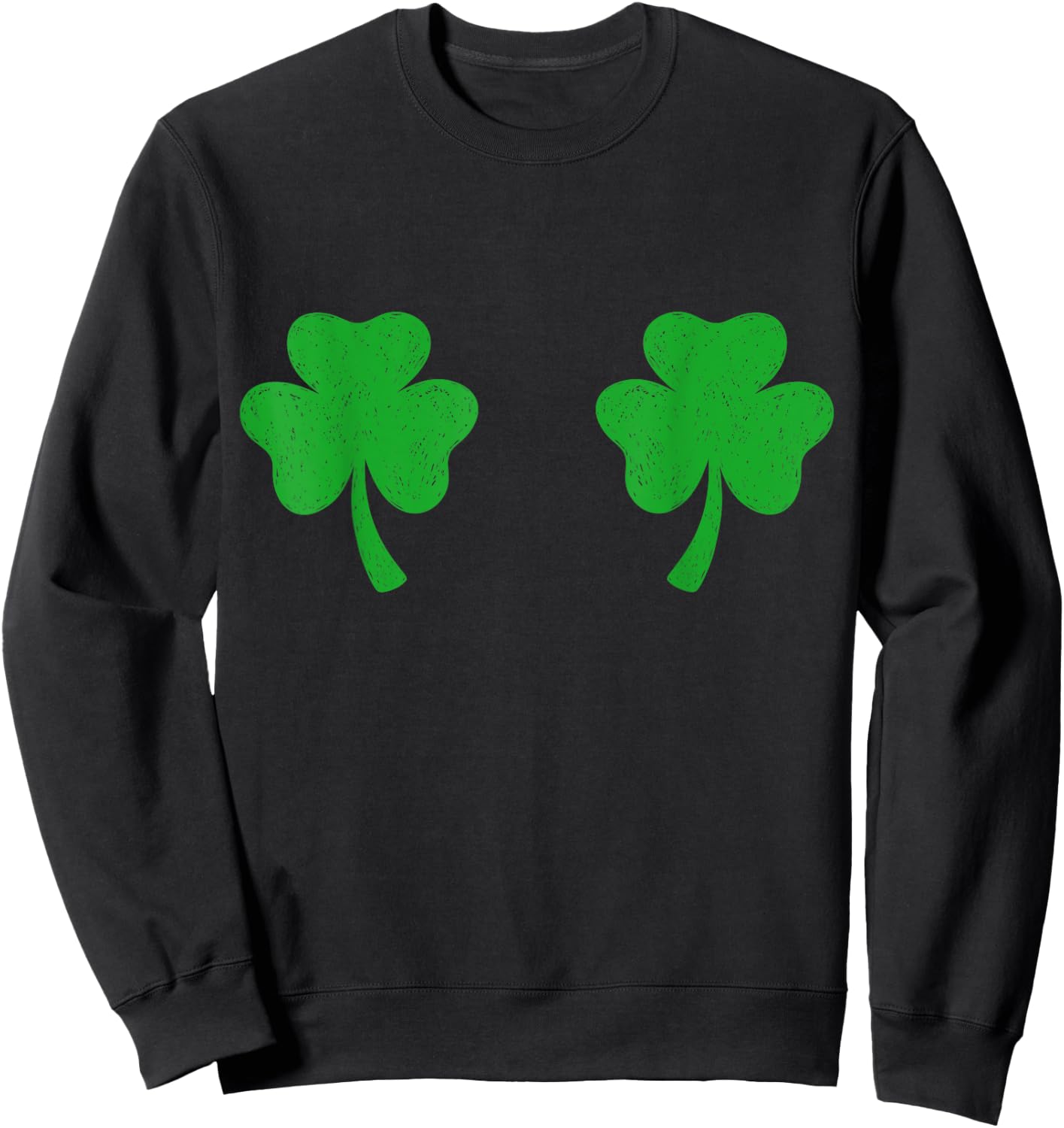 Shamrock Boobs Irish Boobies St Patricks Day Shirt Sweatshirt - Sweatshirt | Black