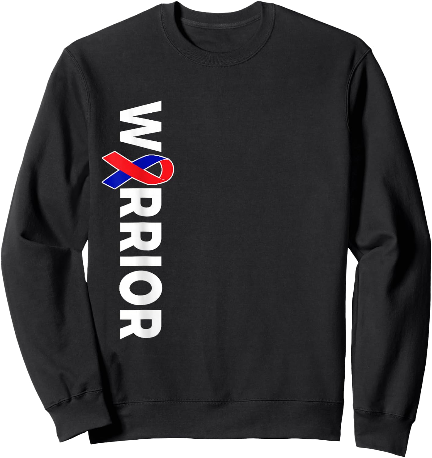 CHD Awareness Ribbon Warrior Congenital Heart Defect Sweatshirt - Sweatshirt | Black