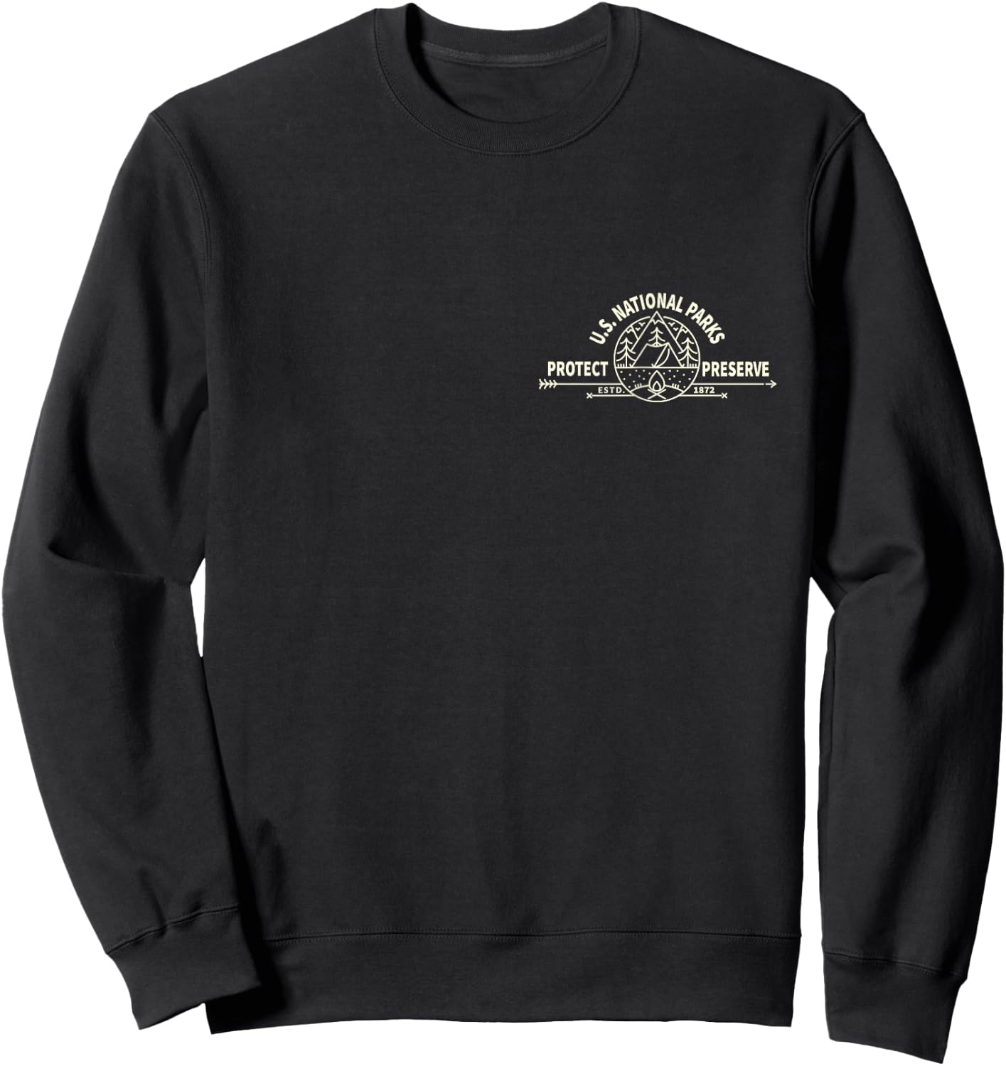U.S. National Park Preserve & Protect The US National Parks Sweatshirt - Sweatshirt | Black