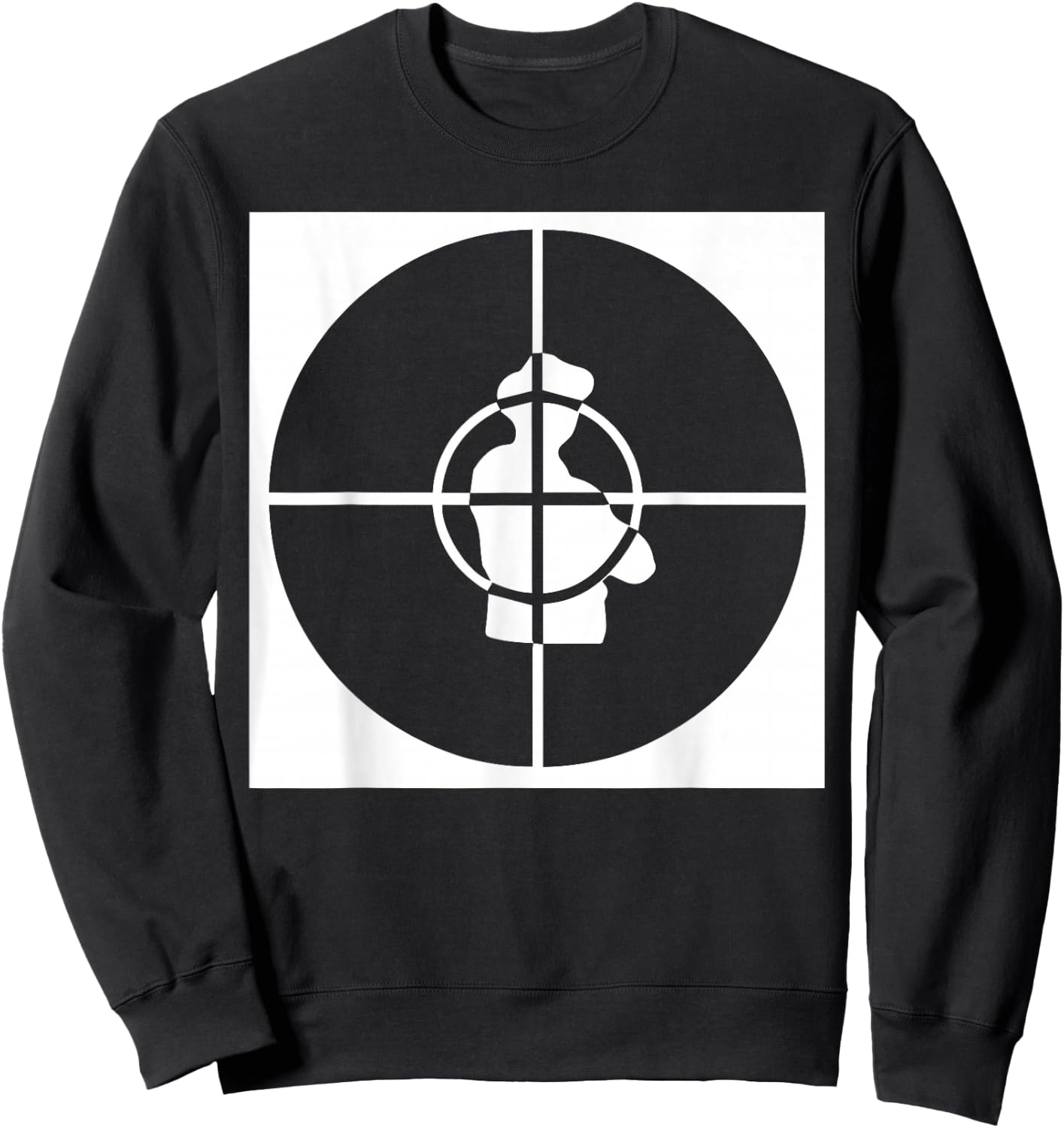 Public Enemy Big Target Logo Sweatshirt - Sweatshirt | Black
