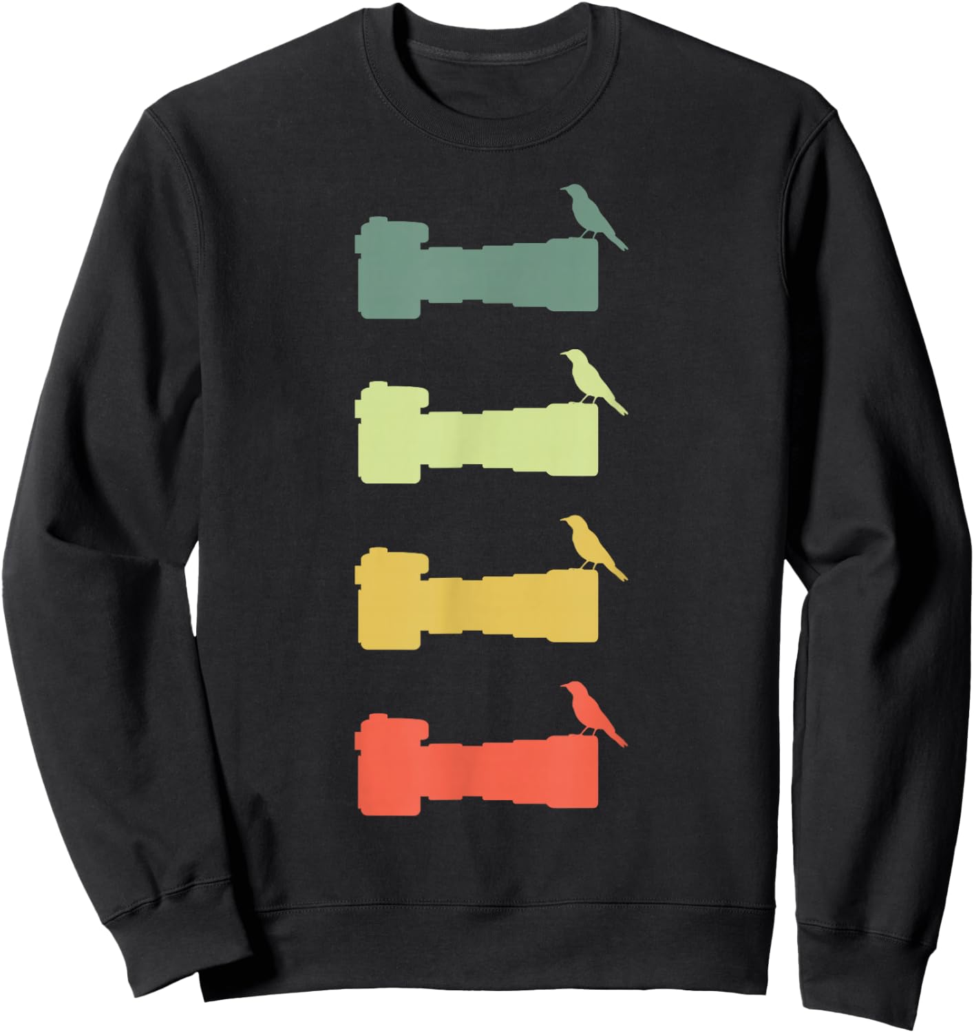 Retro Style Vintage Bird Photographer Sweatshirt - Sweatshirt | Black