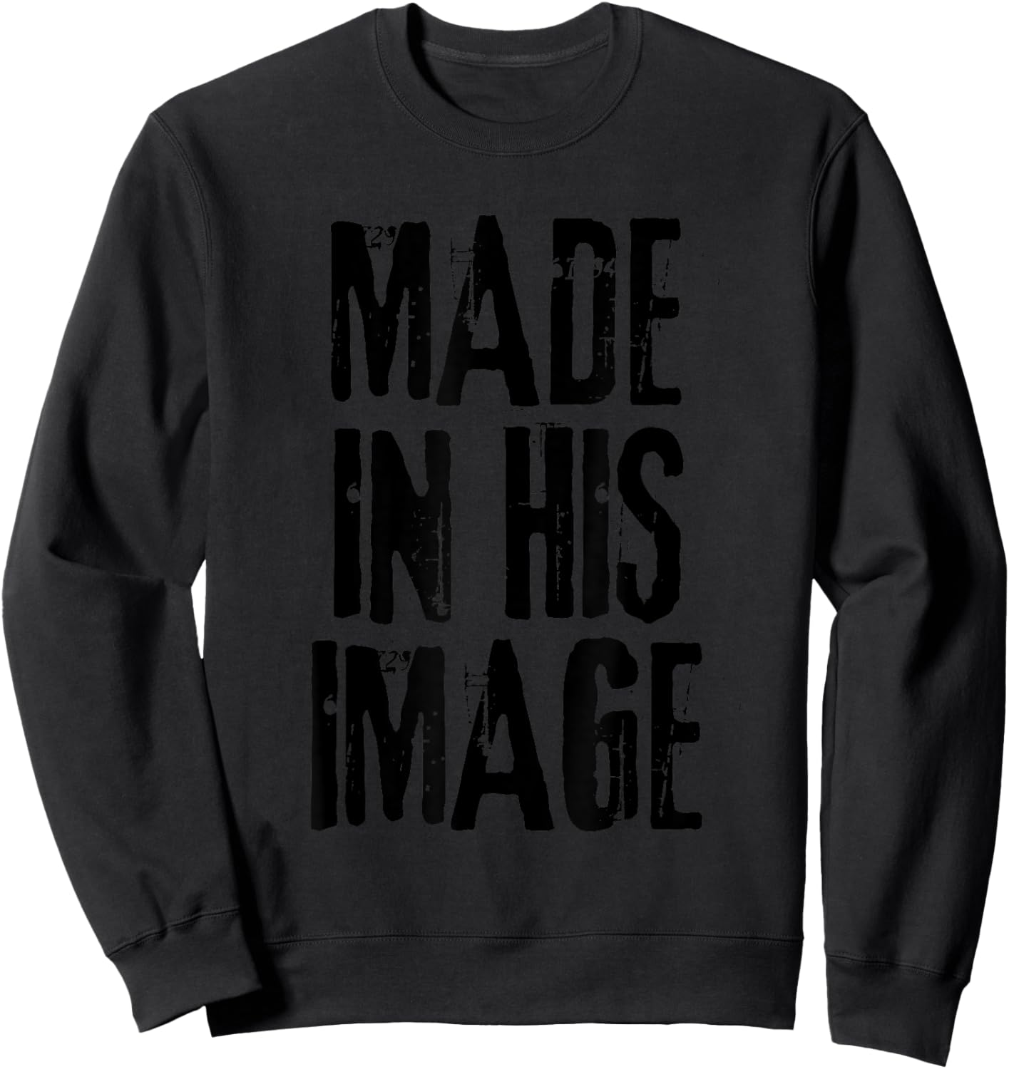 In His Image Made Christian Sweatshirt - Sweatshirt | Black