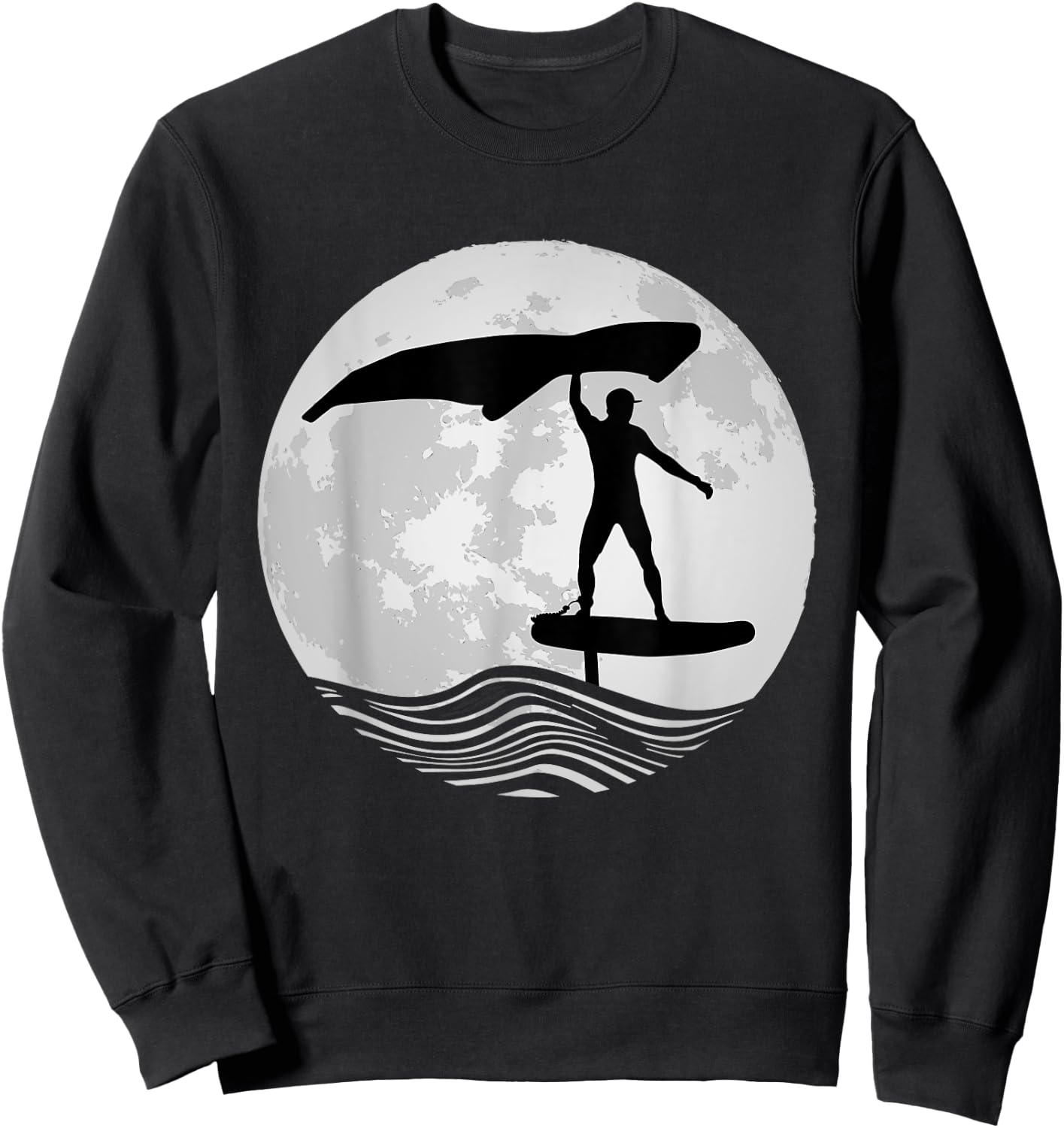 Wing Surf Wing Foil Wingsurfer Foiler Sweatshirt - Sweatshirt | Black